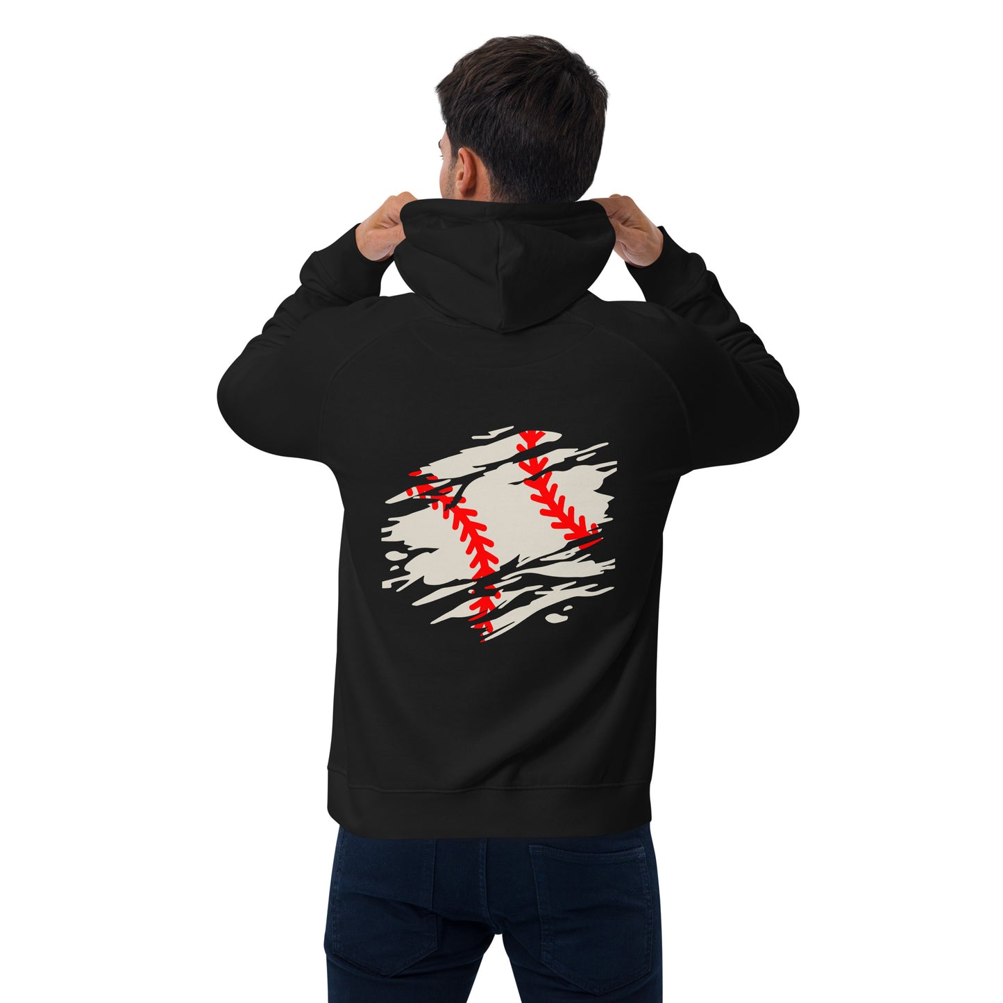 ctms baseball - Unisex eco raglan hoodie