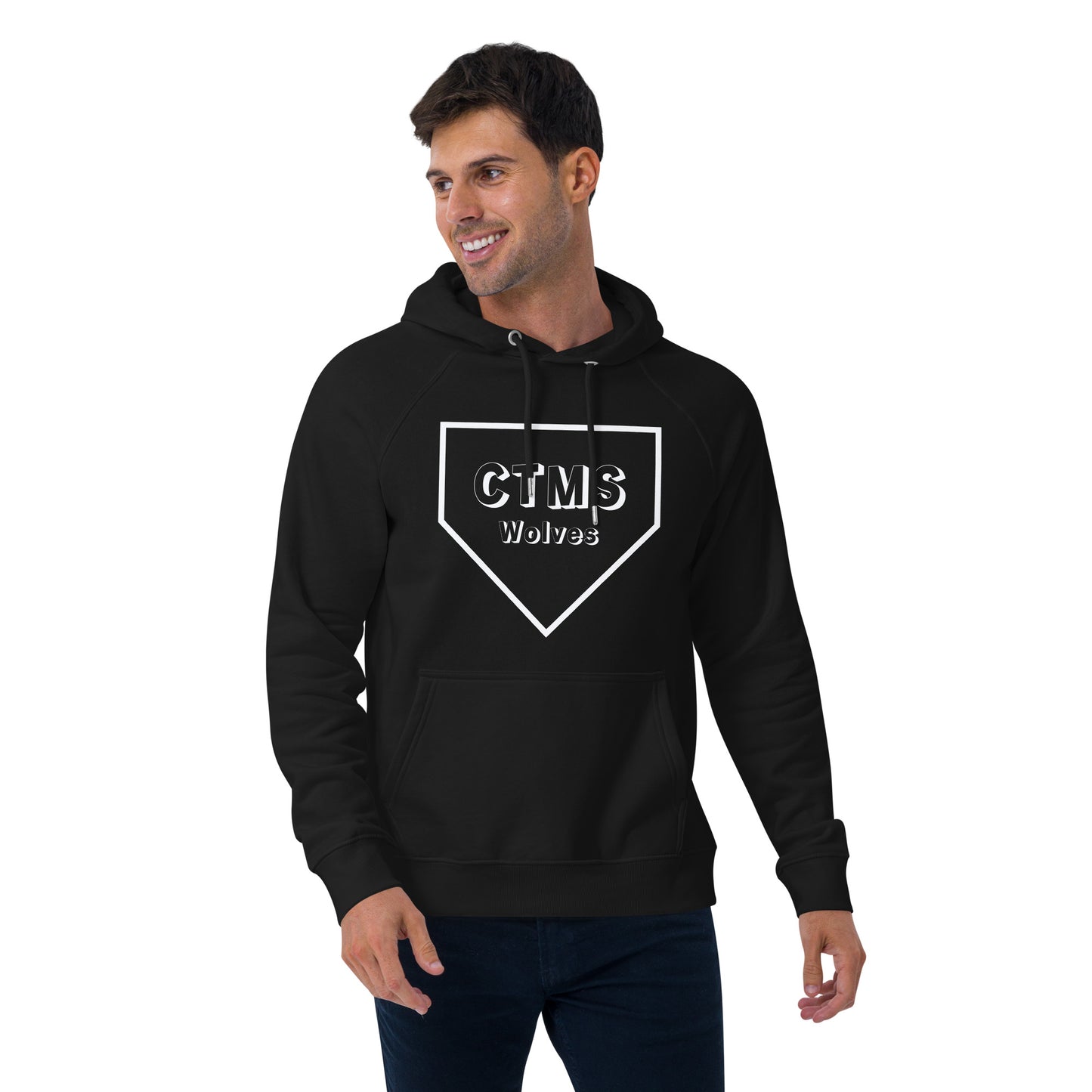 ctms baseball - Unisex eco raglan hoodie