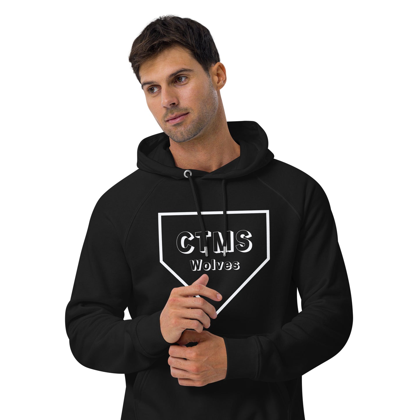 ctms baseball - Unisex eco raglan hoodie