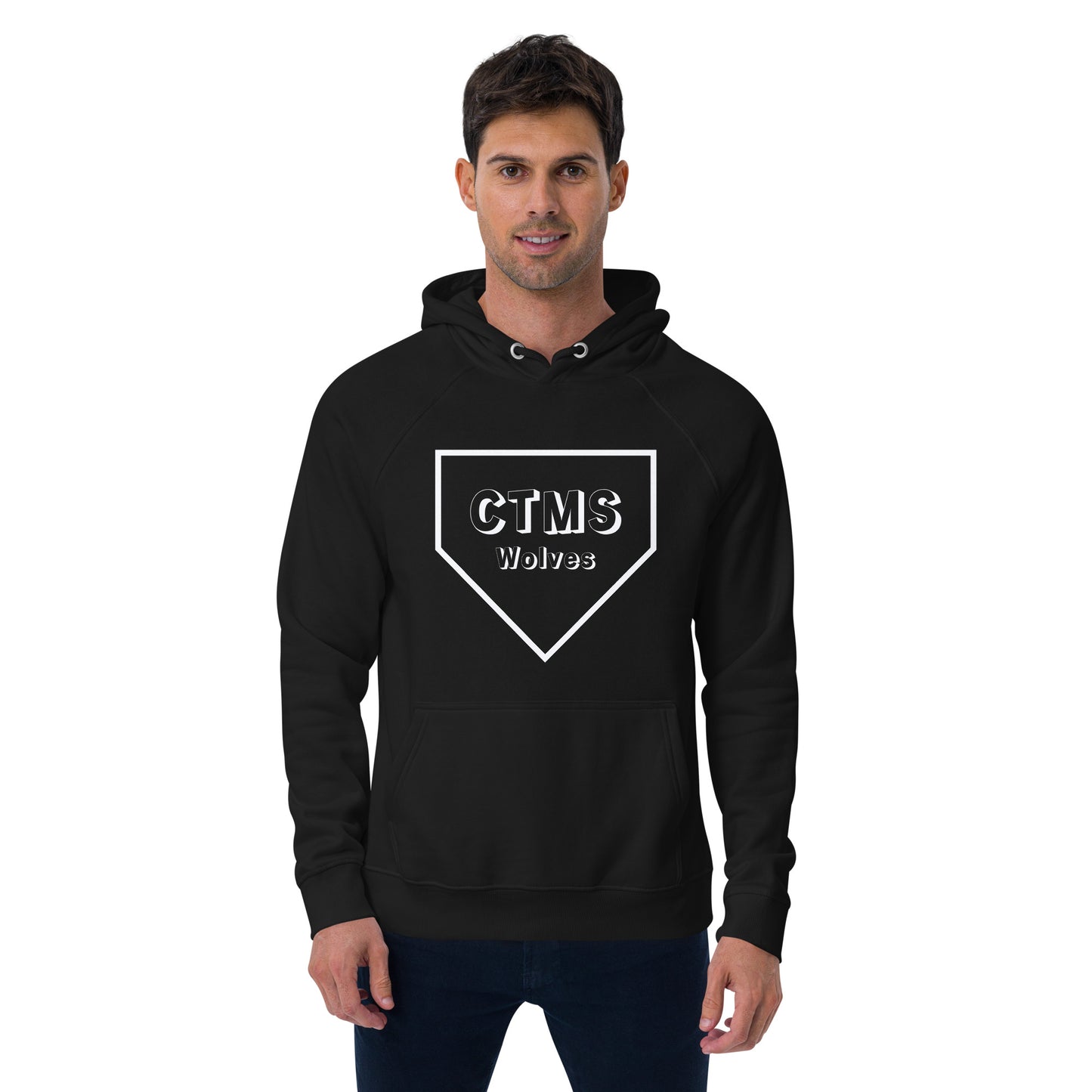 ctms baseball - Unisex eco raglan hoodie