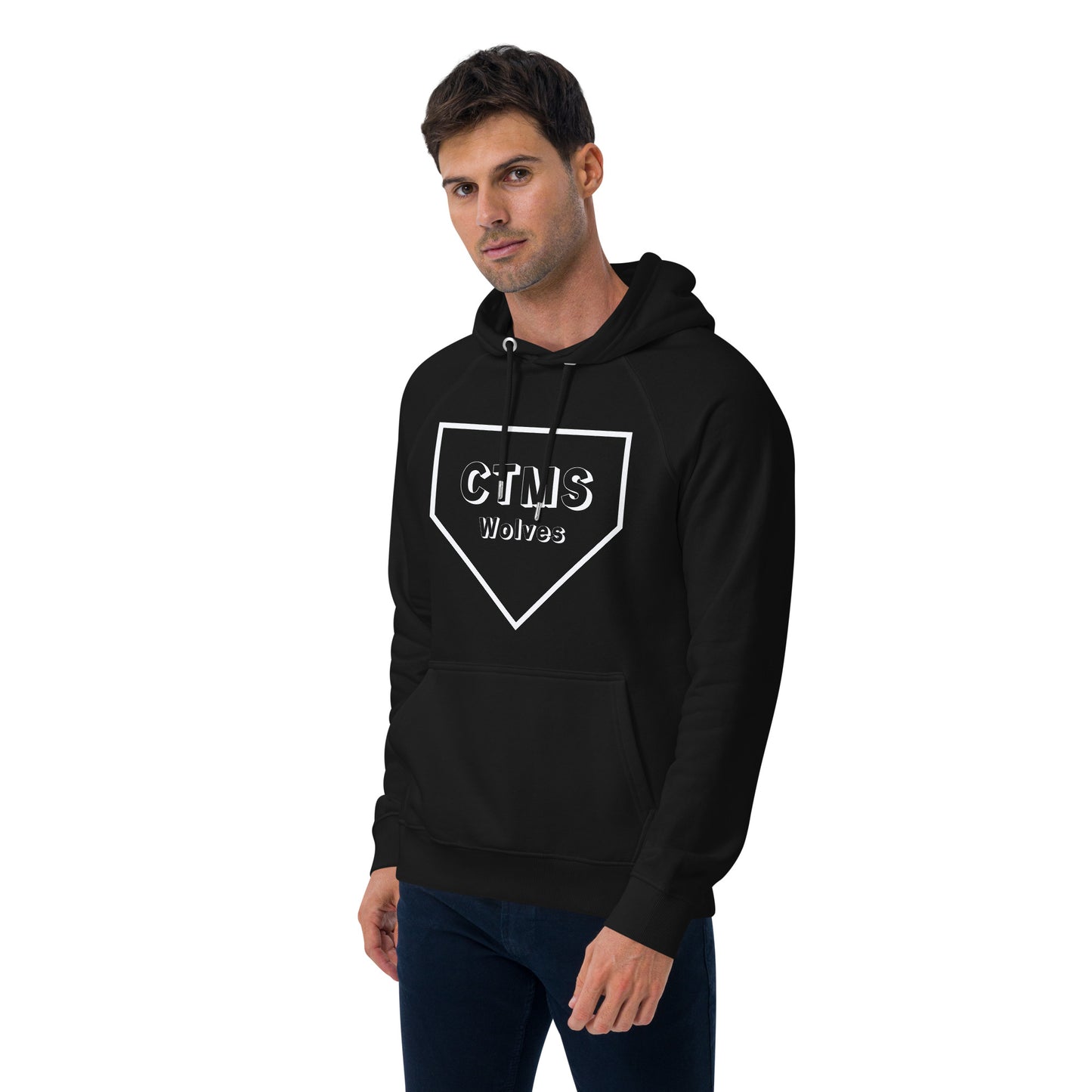 ctms baseball - Unisex eco raglan hoodie