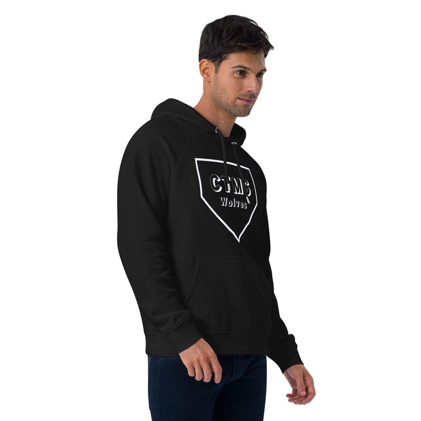 ctms baseball - Unisex eco raglan hoodie