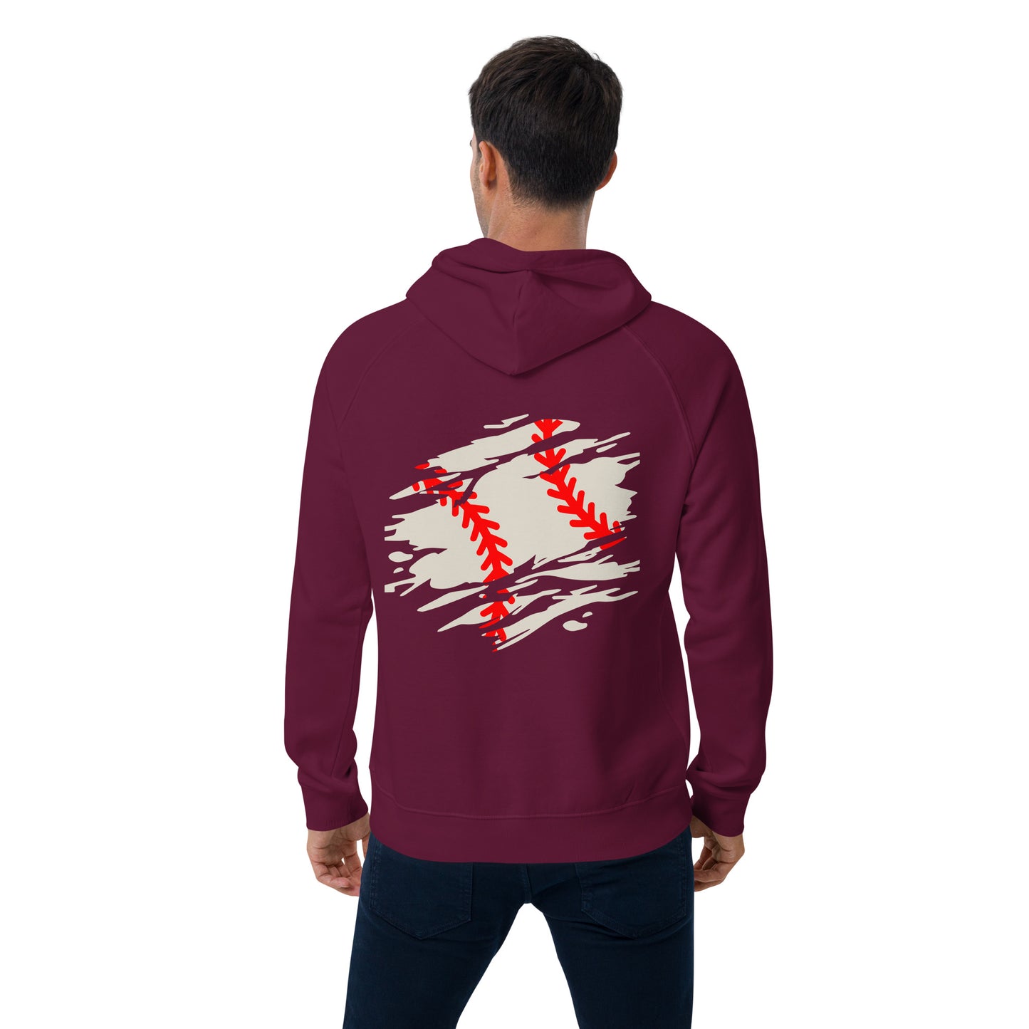 ctms baseball - Unisex eco raglan hoodie