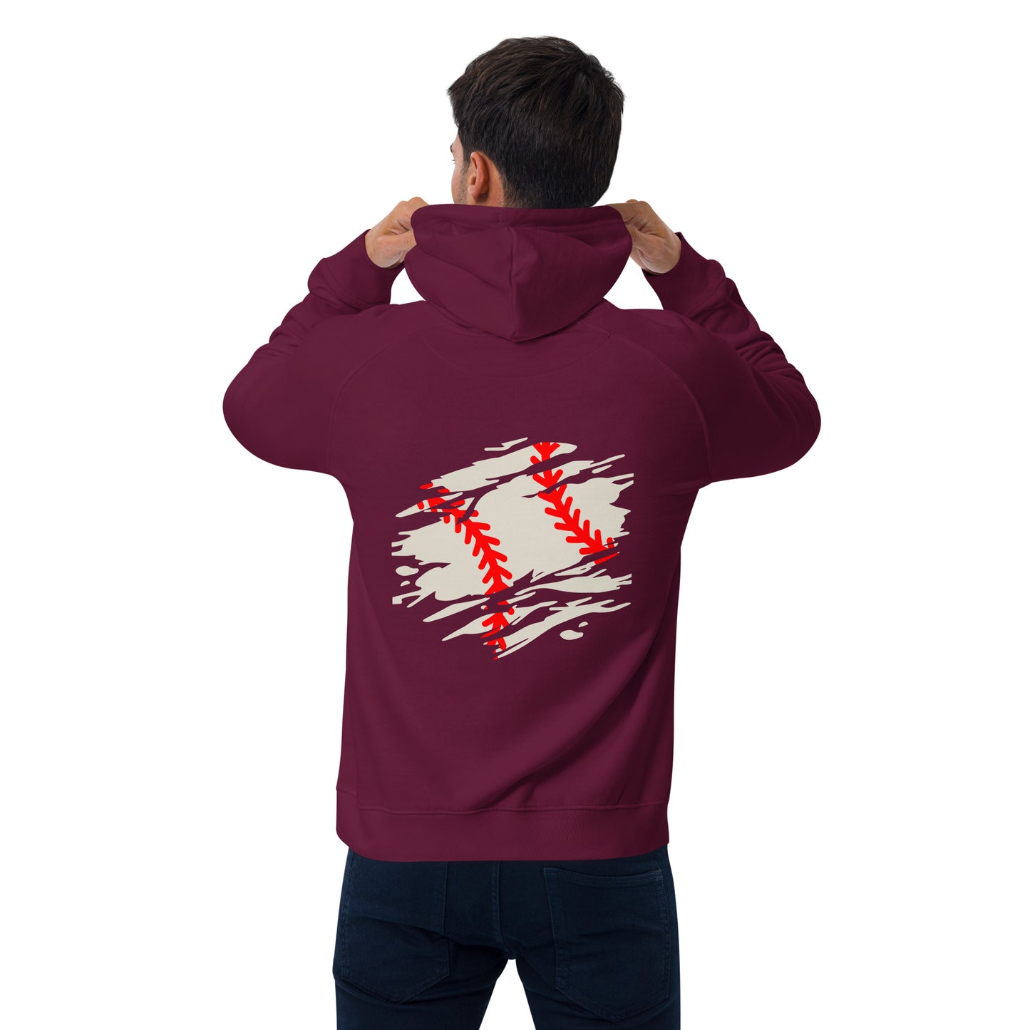 ctms baseball - Unisex eco raglan hoodie