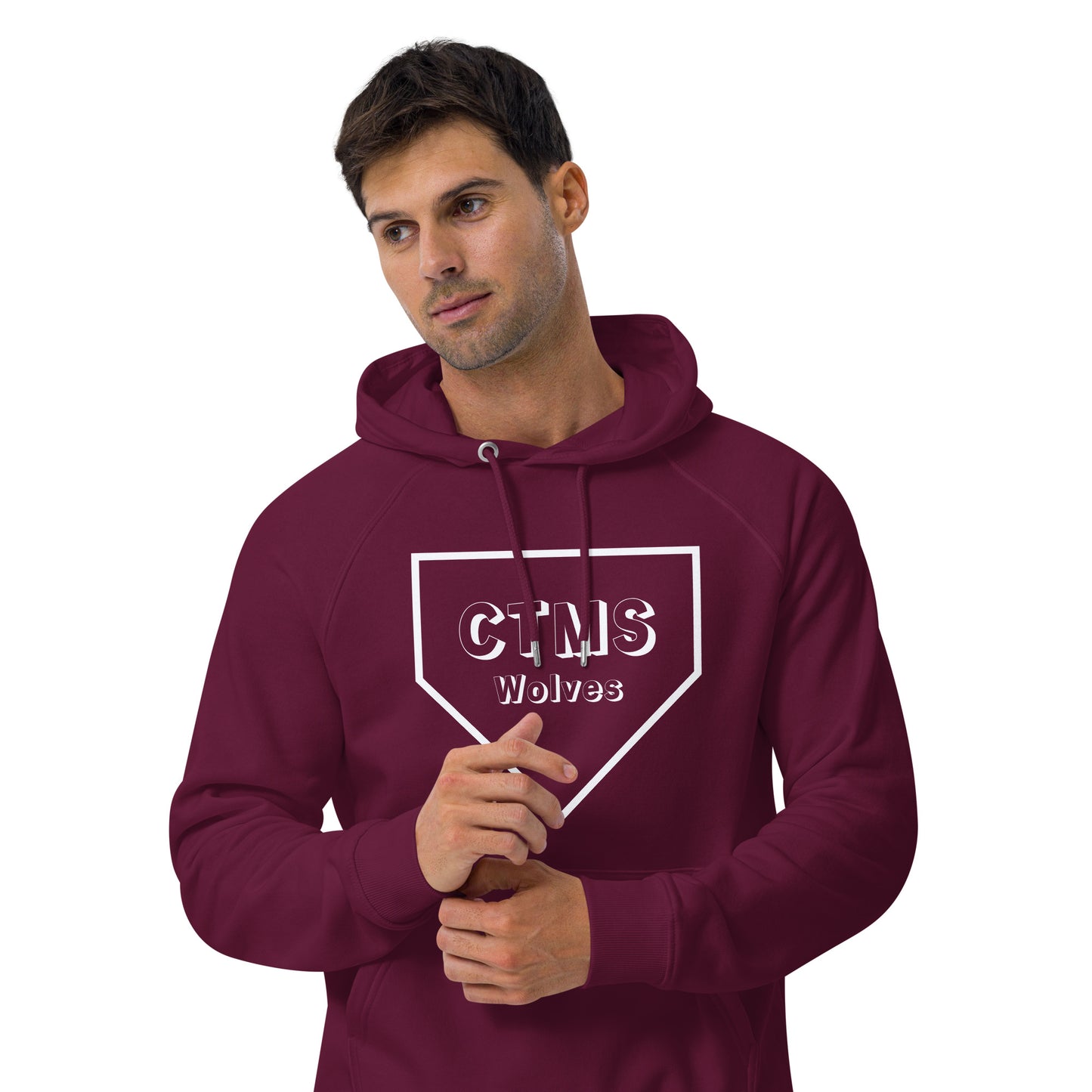 ctms baseball - Unisex eco raglan hoodie
