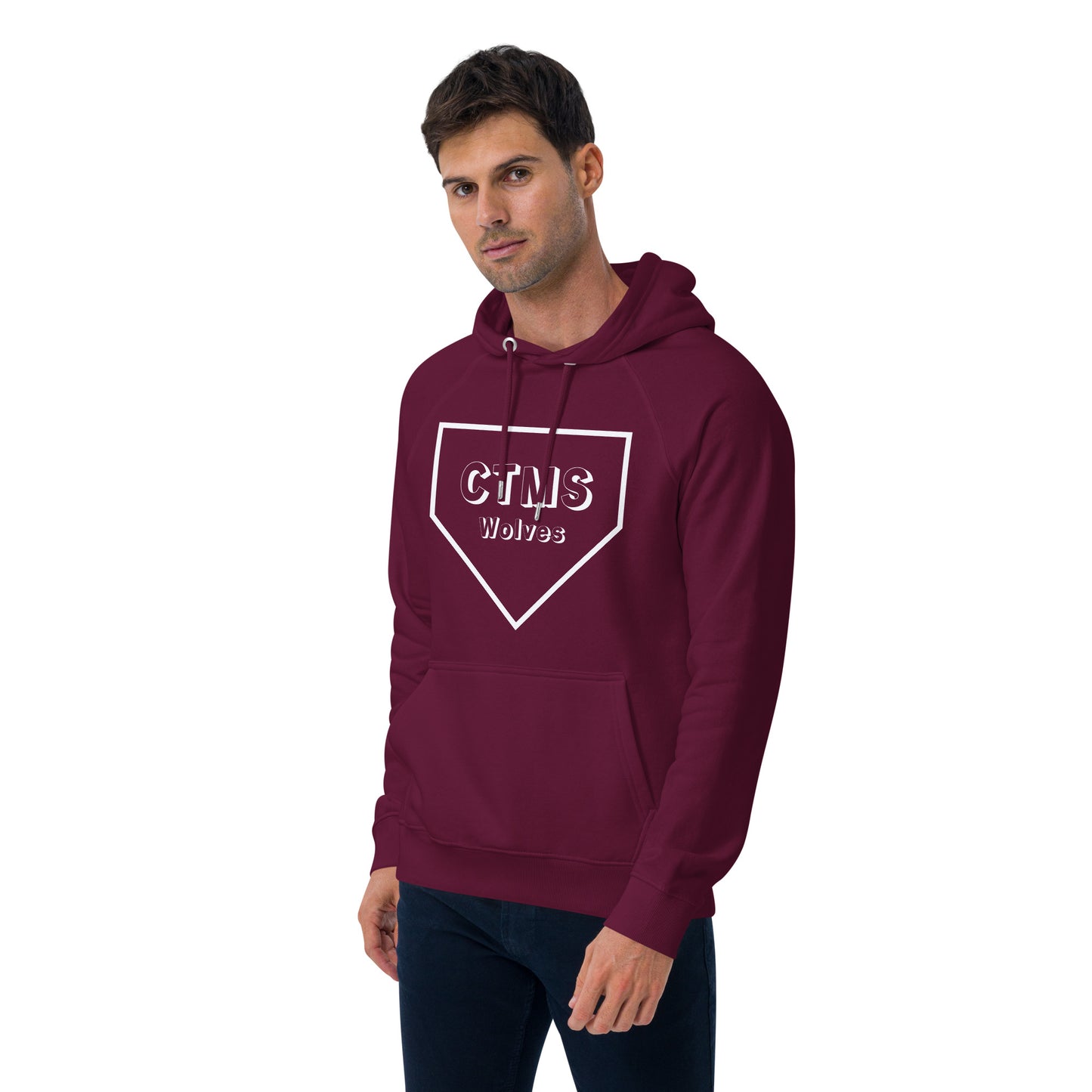 ctms baseball - Unisex eco raglan hoodie
