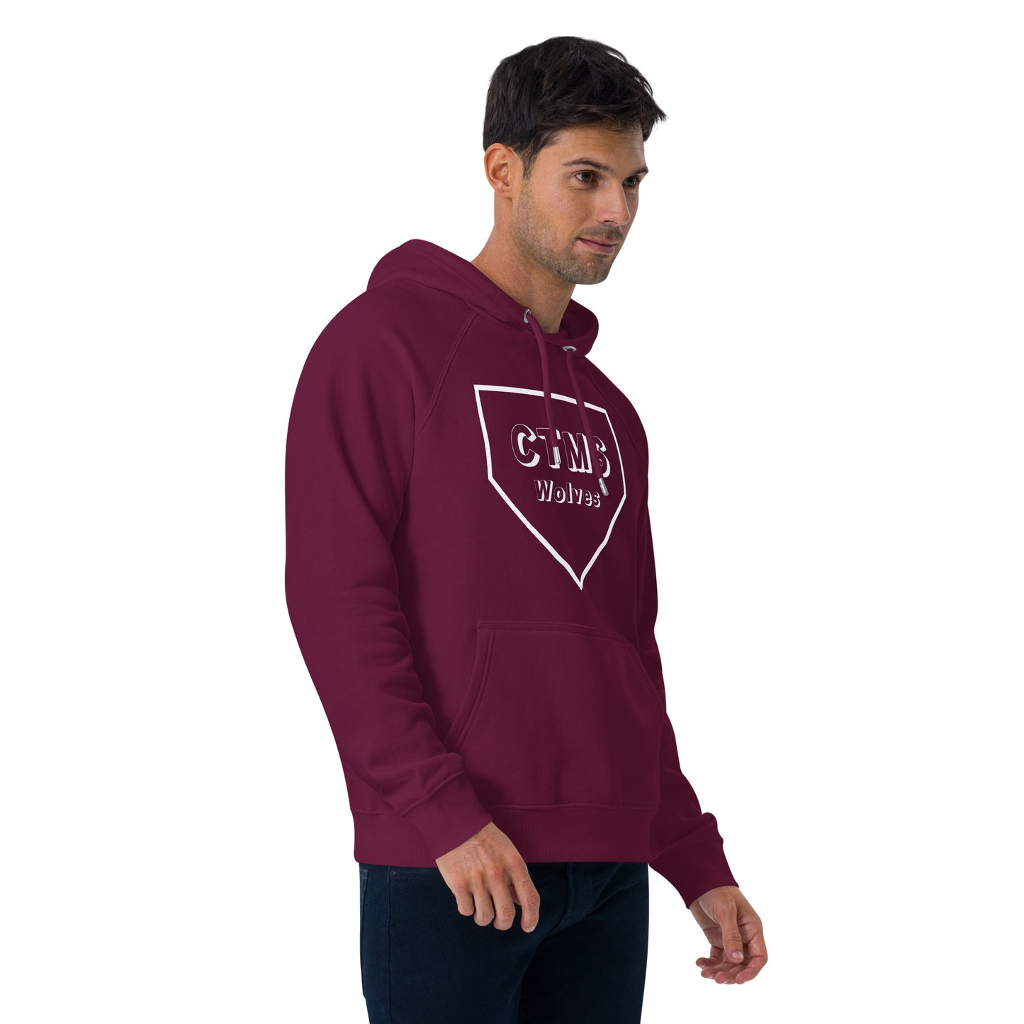 ctms baseball - Unisex eco raglan hoodie