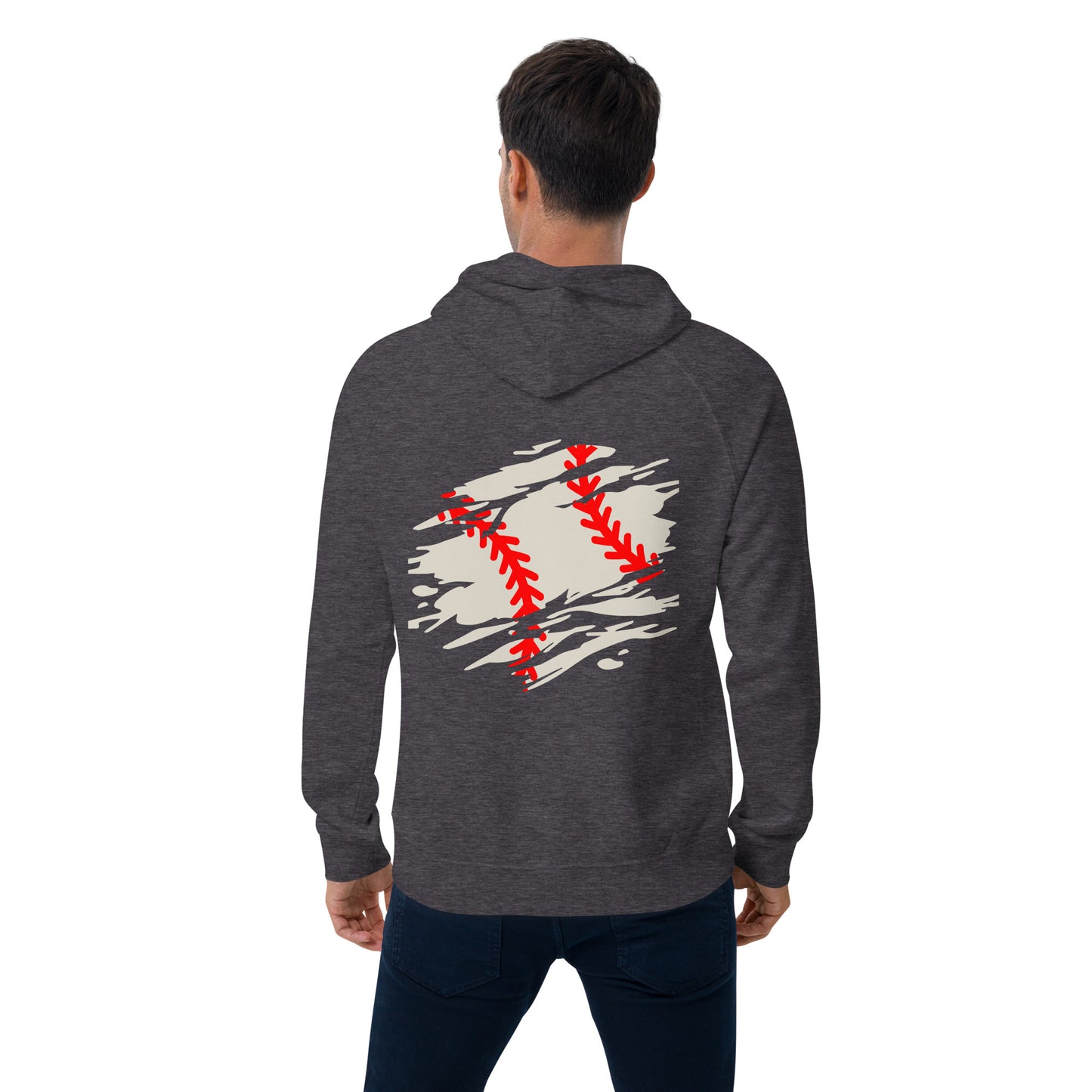 ctms baseball - Unisex eco raglan hoodie