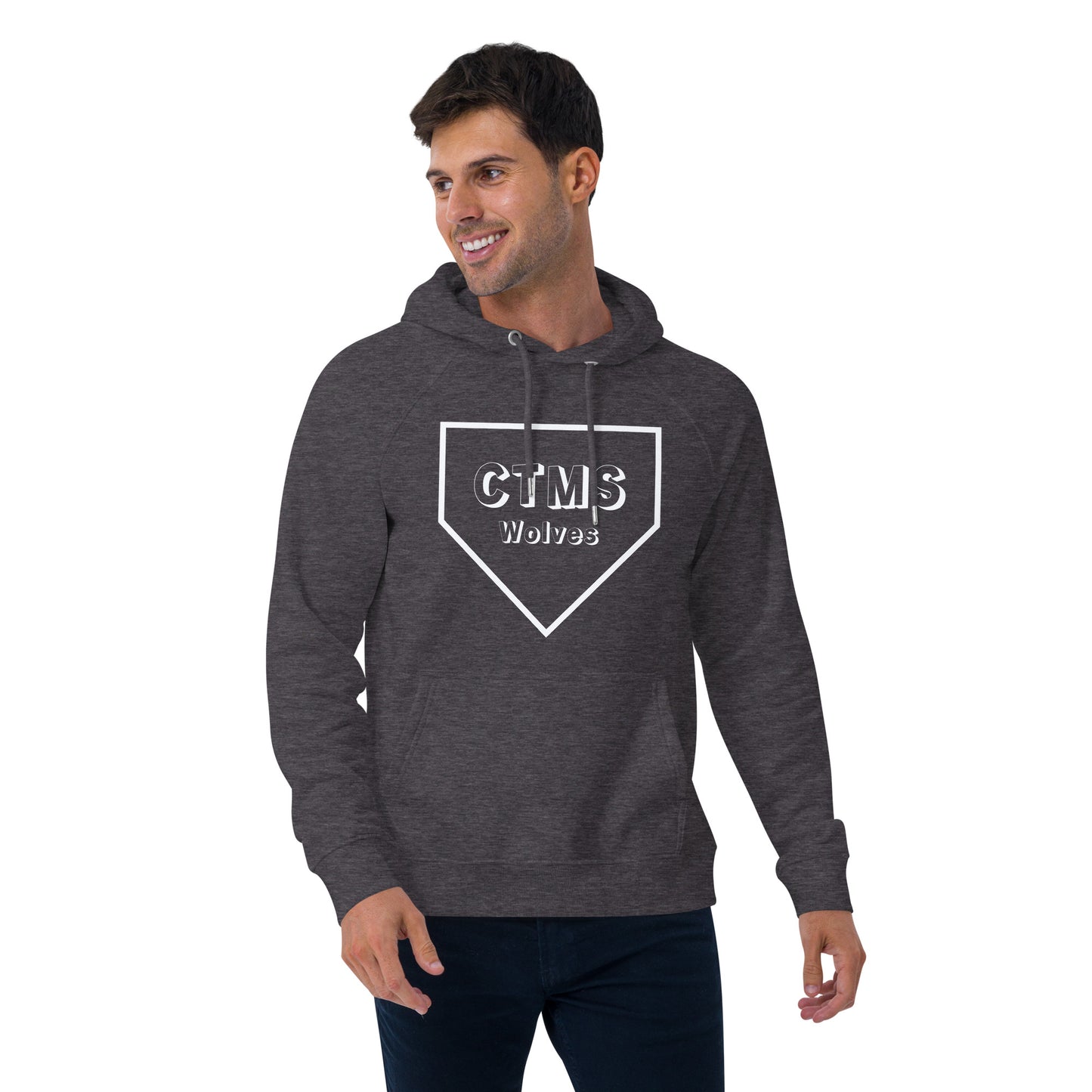 ctms baseball - Unisex eco raglan hoodie