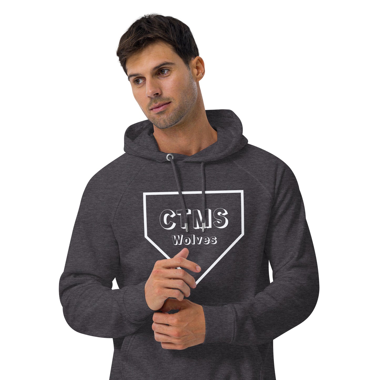 ctms baseball - Unisex eco raglan hoodie