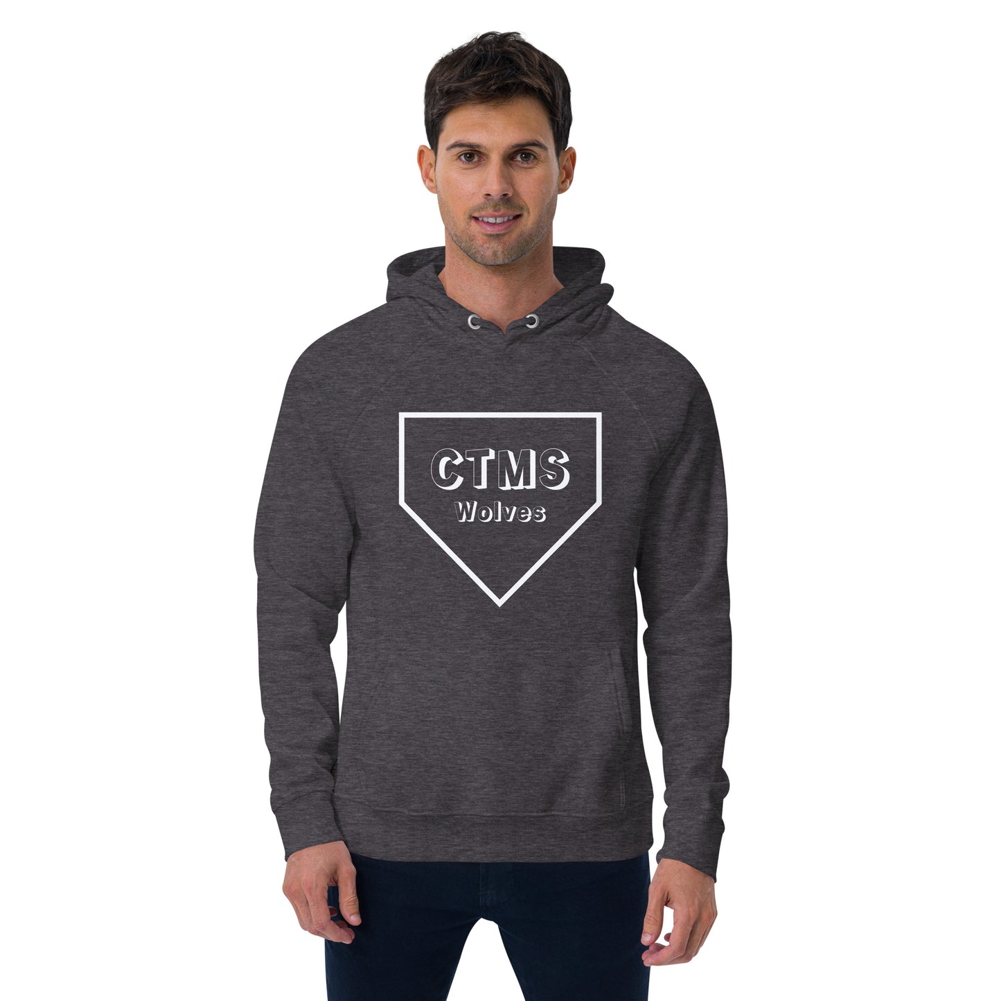 ctms baseball - Unisex eco raglan hoodie