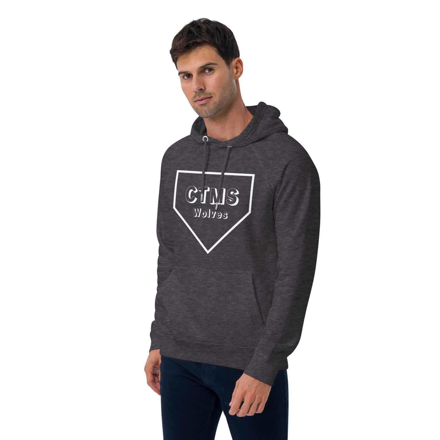 ctms baseball - Unisex eco raglan hoodie