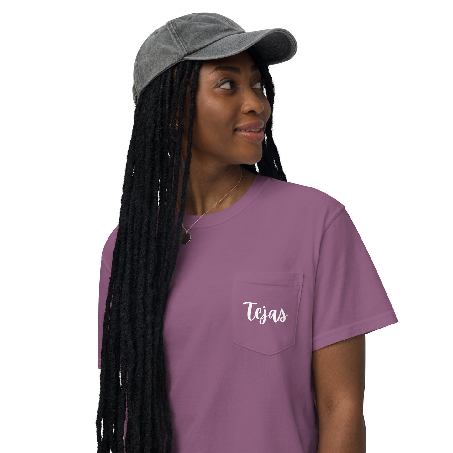 Tejas - Unisex garment-dyed pocket t-shirt