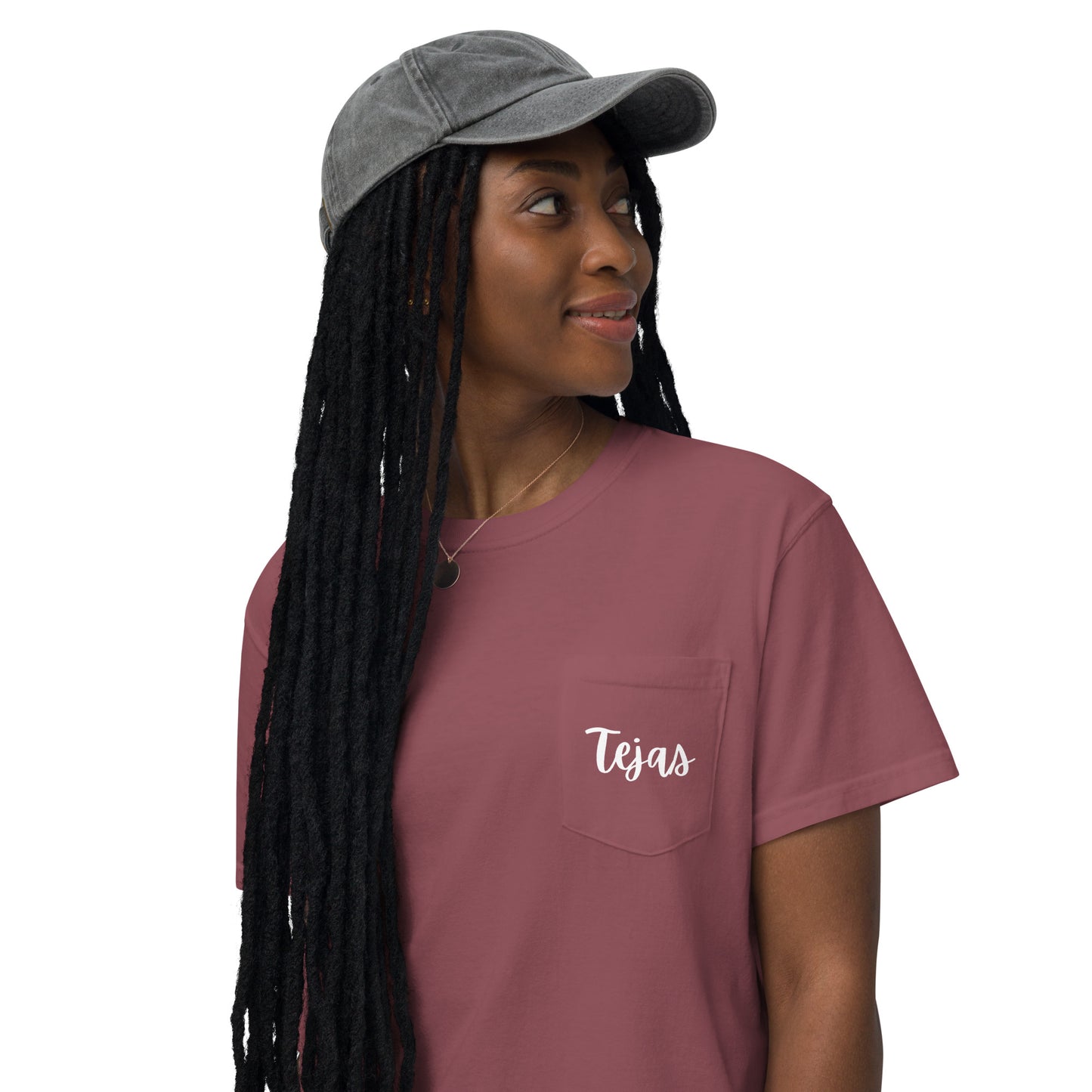 Tejas - Unisex garment-dyed pocket t-shirt