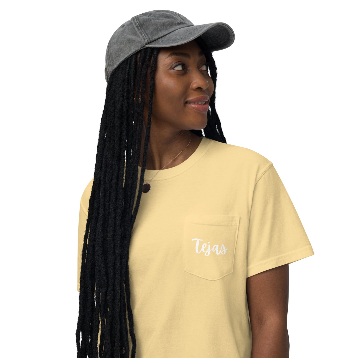 Tejas - Unisex garment-dyed pocket t-shirt