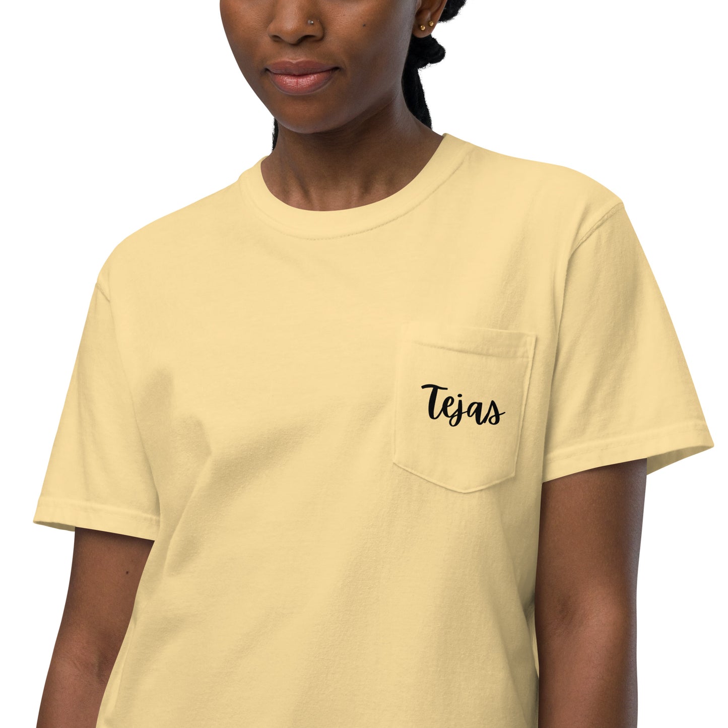 Tejas - Unisex garment-dyed pocket t-shirt