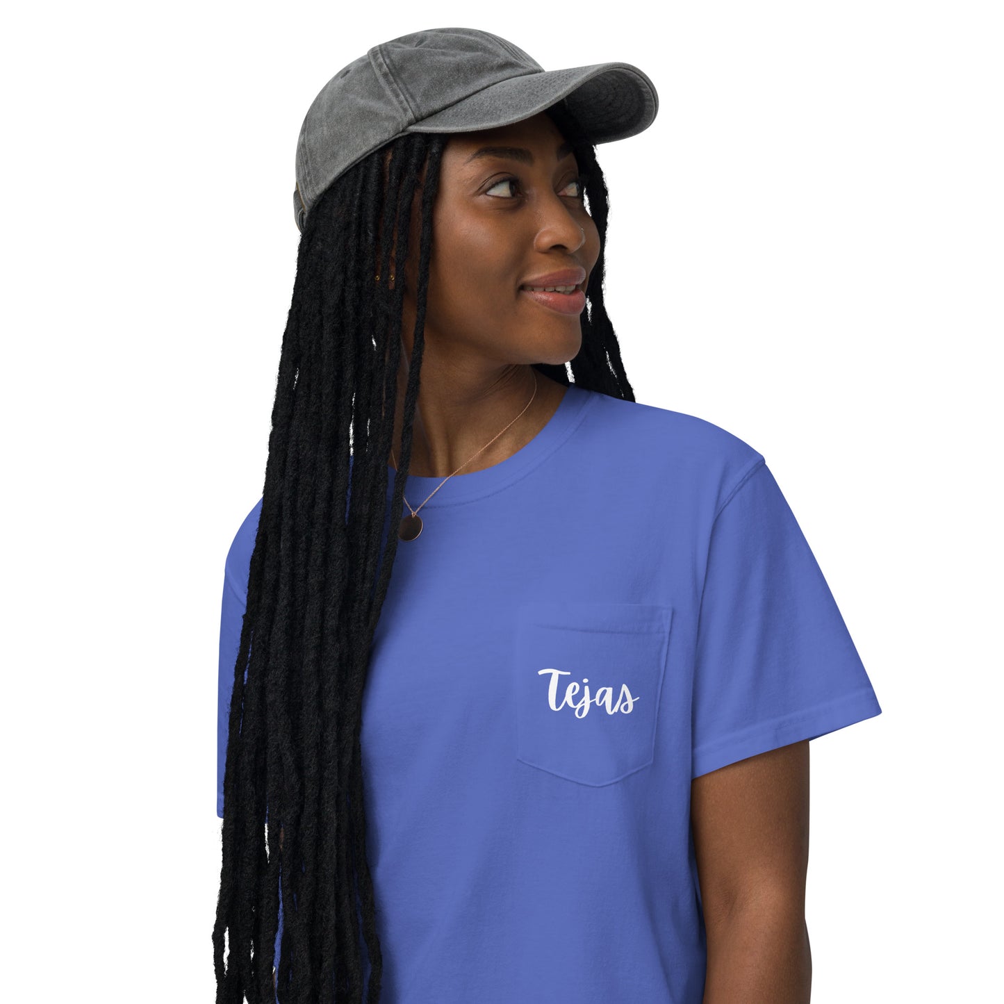 Tejas - Unisex garment-dyed pocket t-shirt