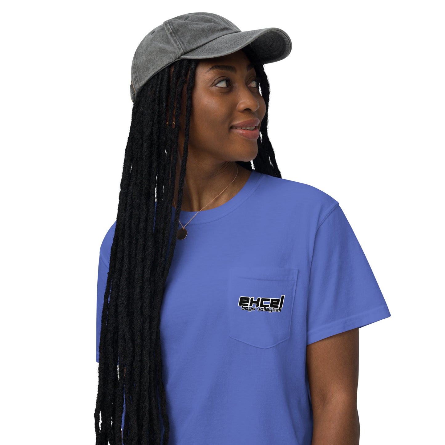 Excel - Boys Volleyball - Unisex garment-dyed pocket t-shirt