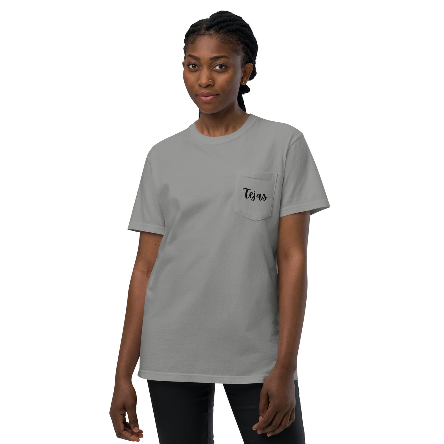 Tejas - Unisex garment-dyed pocket t-shirt