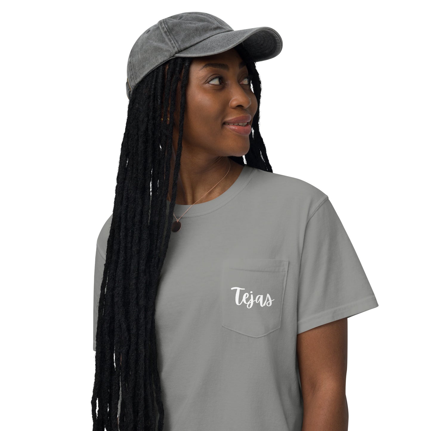 Tejas - Unisex garment-dyed pocket t-shirt