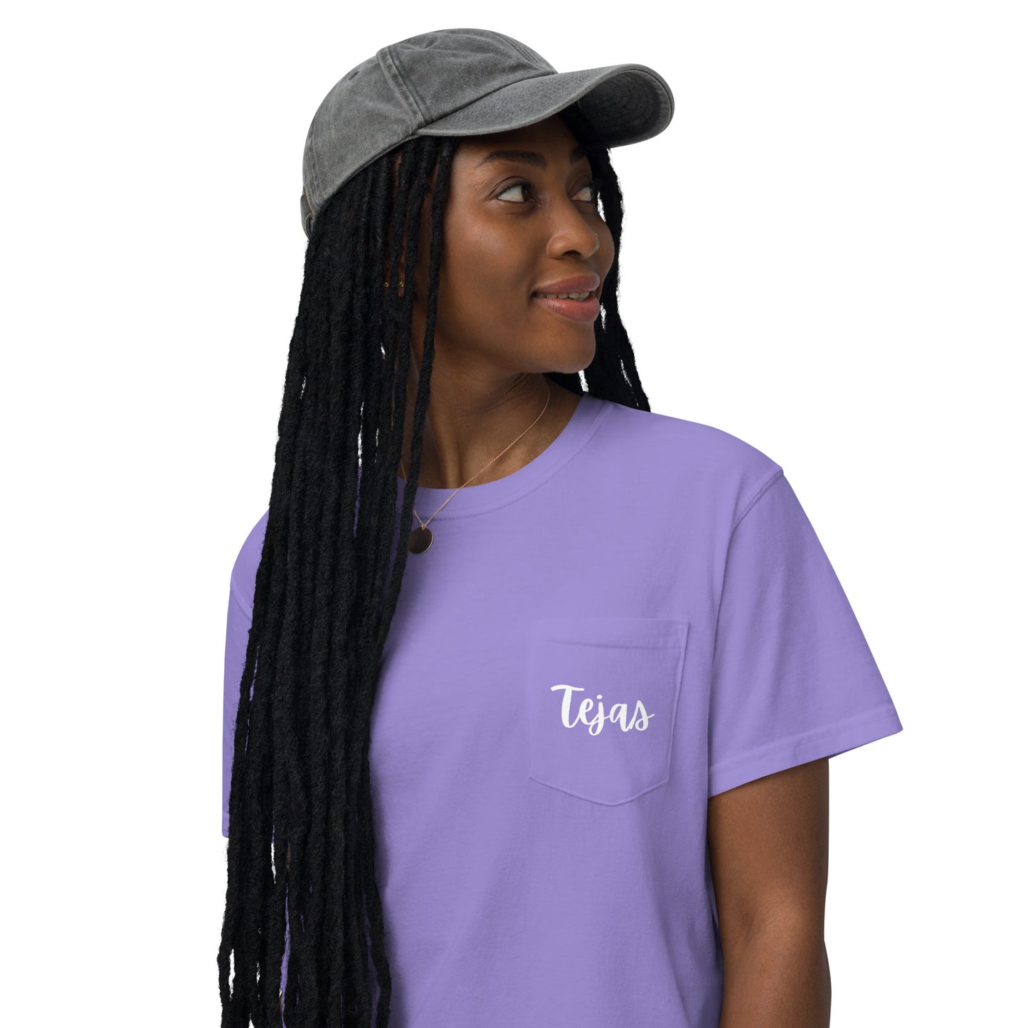 Tejas - Unisex garment-dyed pocket t-shirt