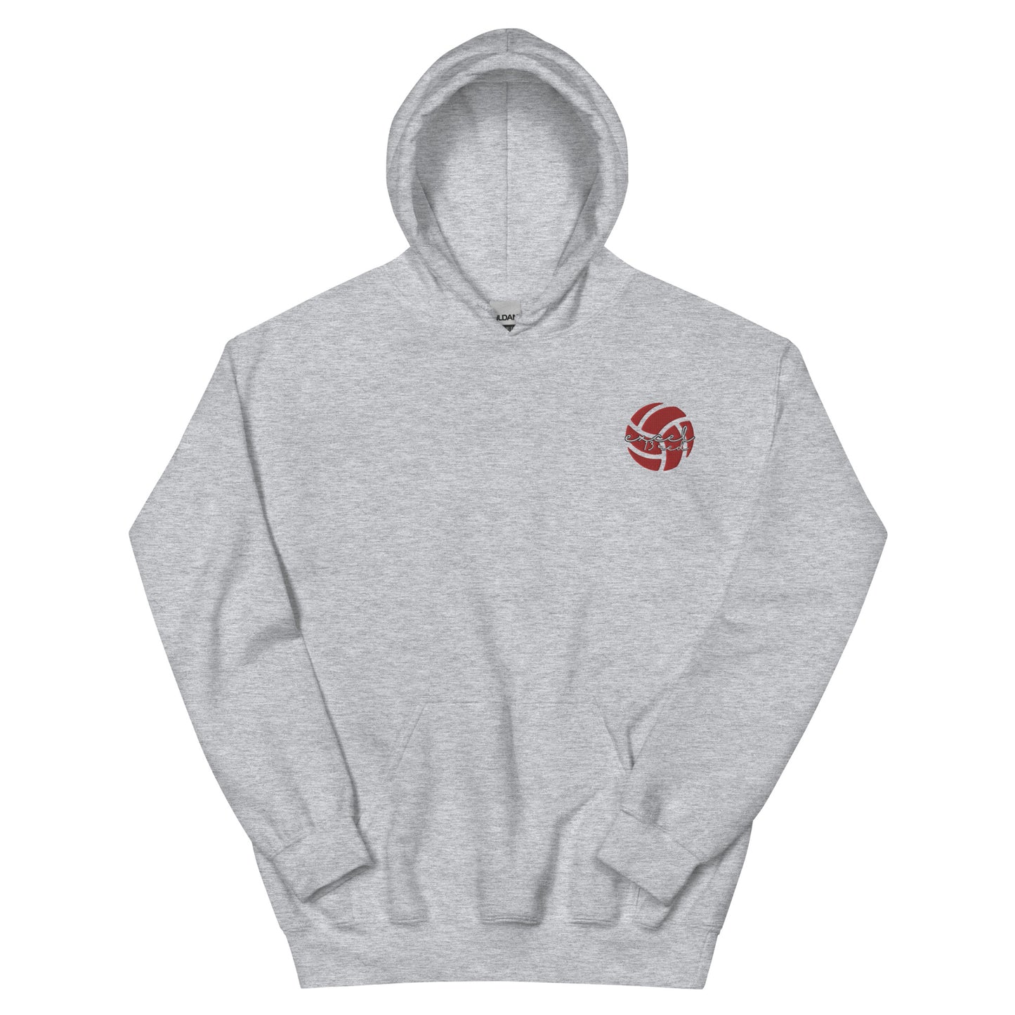 Excel 13 Red Girls - Players' Names - Embroidered Front - Unisex Hoodie