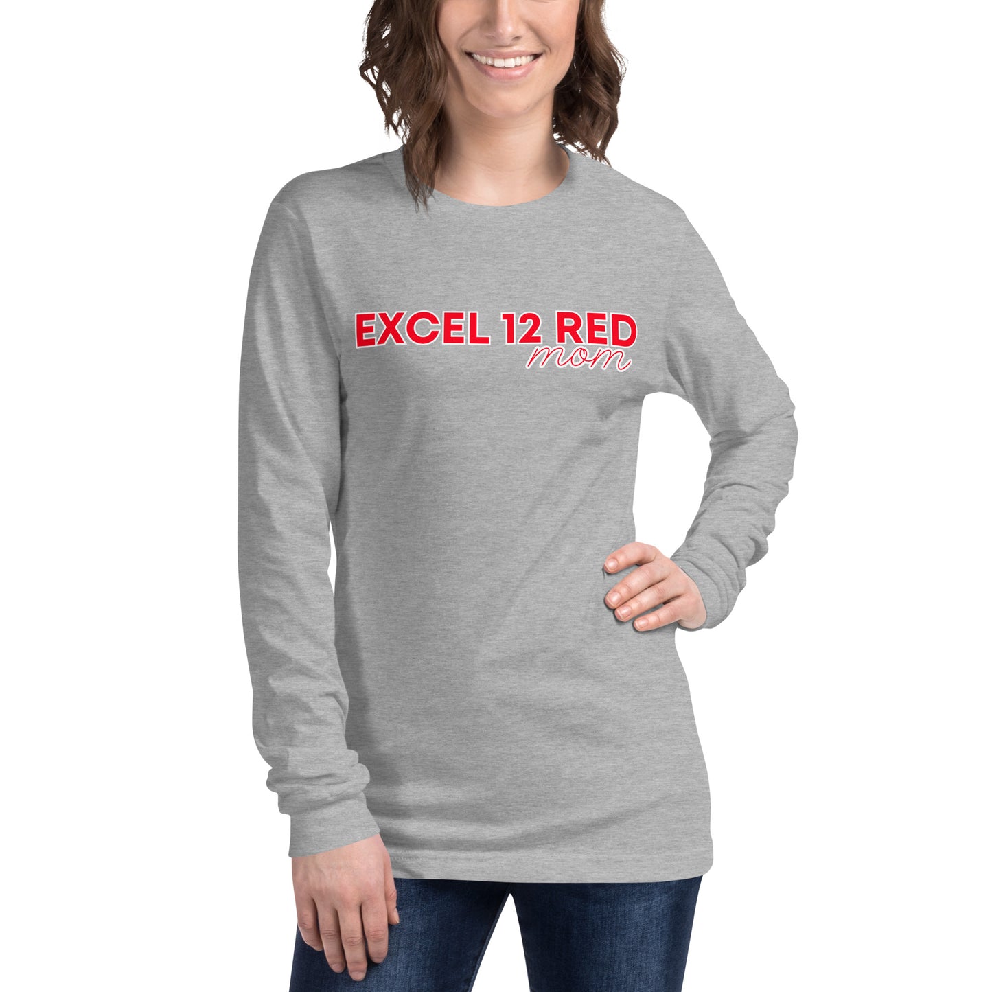 Excel - Boys Volleyball - 12 Red - mom - Long Sleeve Tee