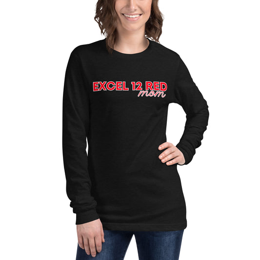 Excel - Boys Volleyball - 12 Red - mom - Long Sleeve Tee