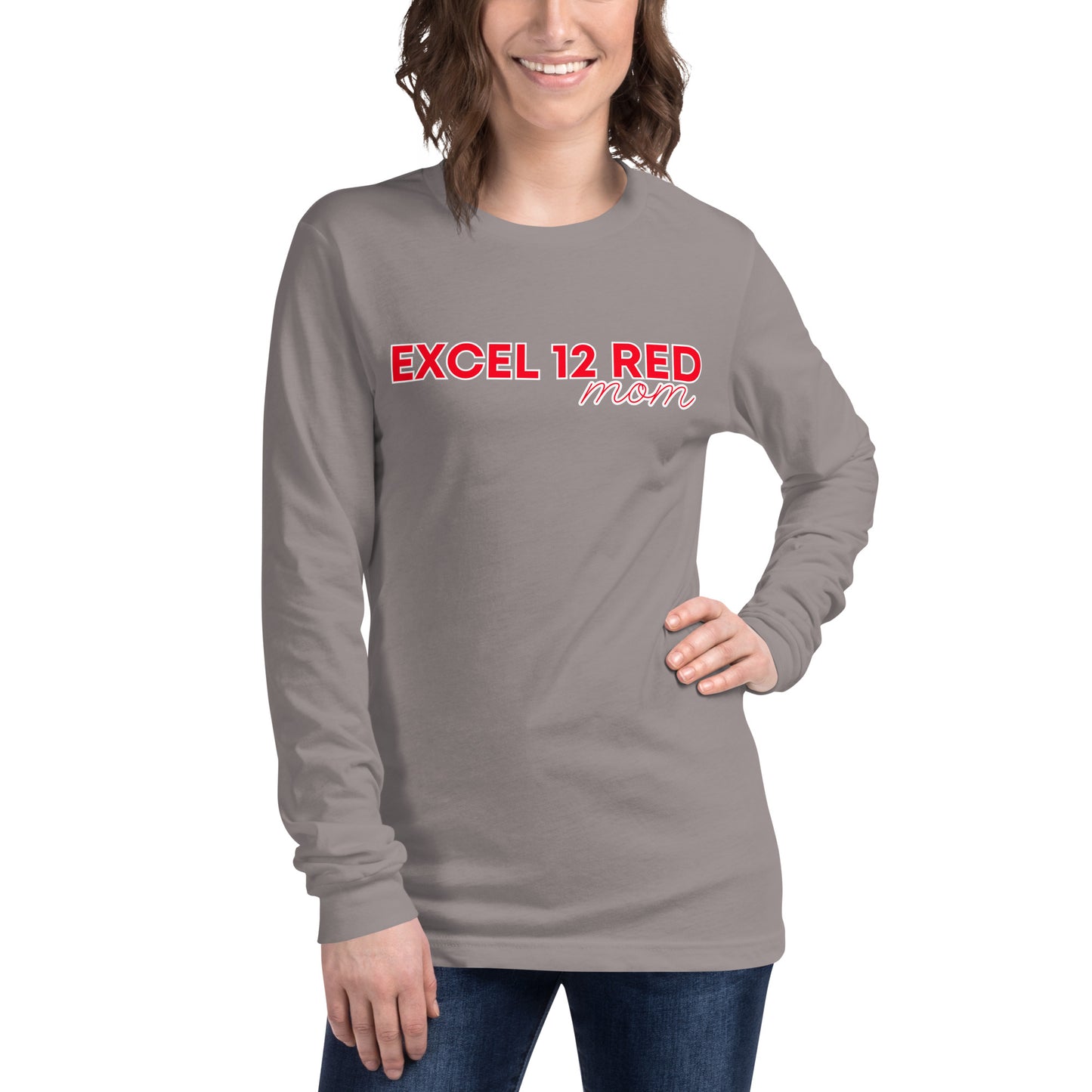 Excel - Boys Volleyball - 12 Red - mom - Long Sleeve Tee