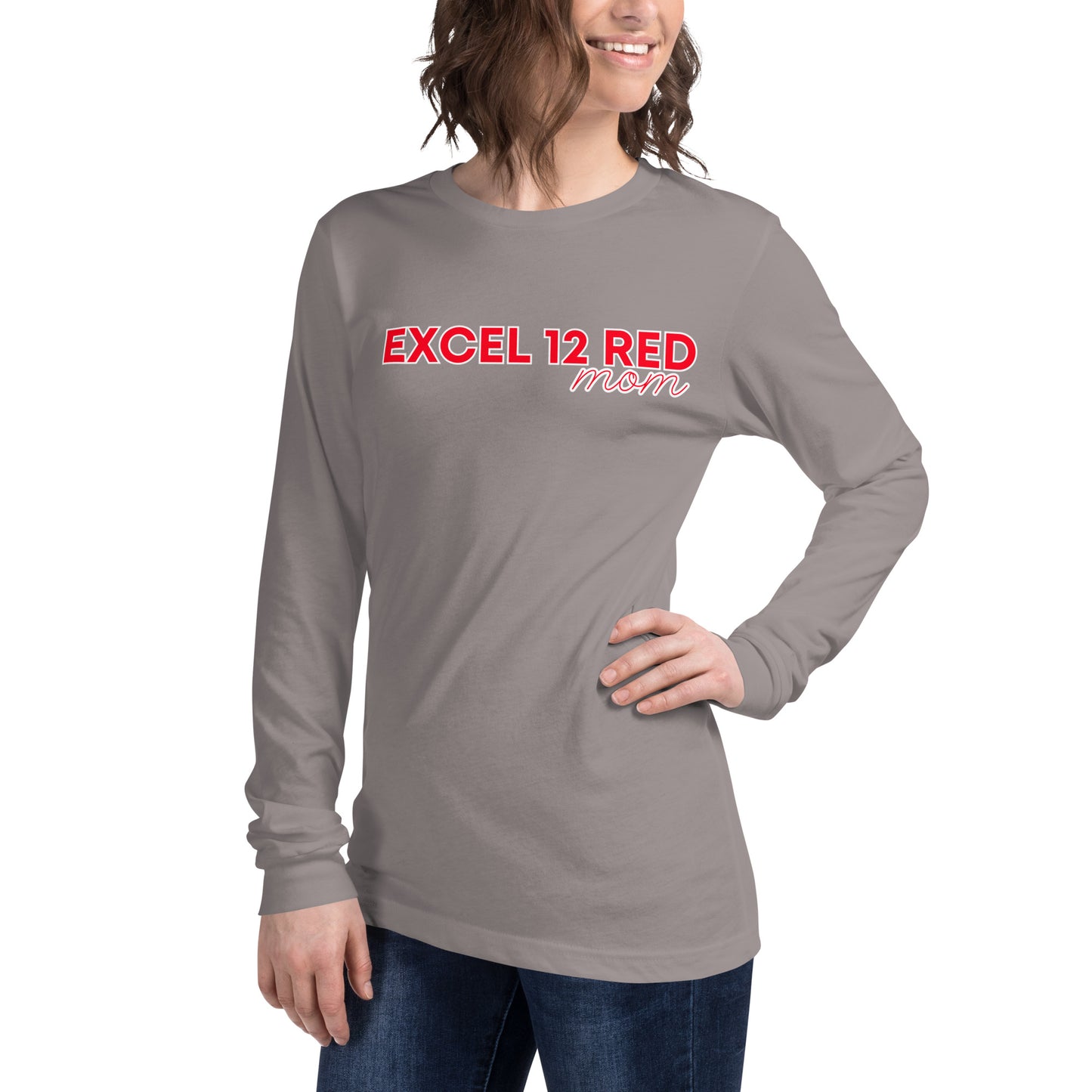 Excel - Boys Volleyball - 12 Red - mom - Long Sleeve Tee