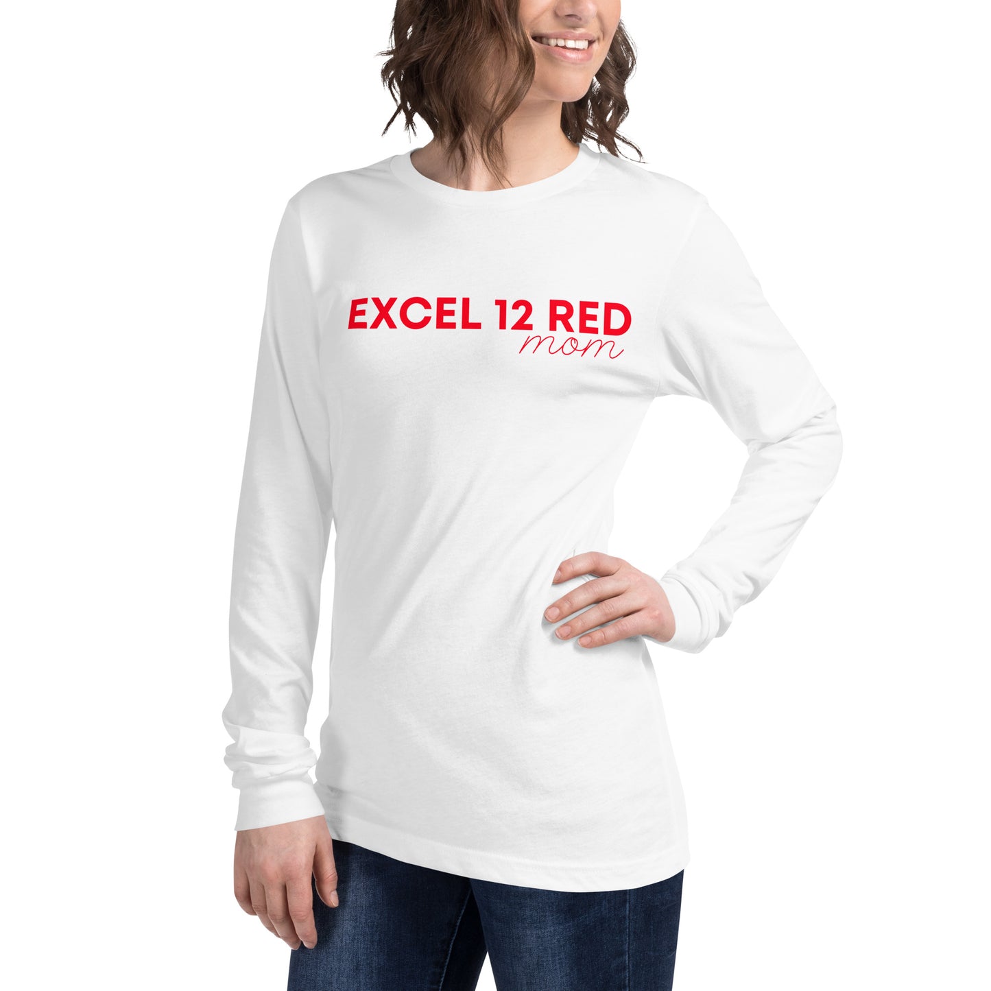 Excel - Boys Volleyball - 12 Red - mom - Long Sleeve Tee