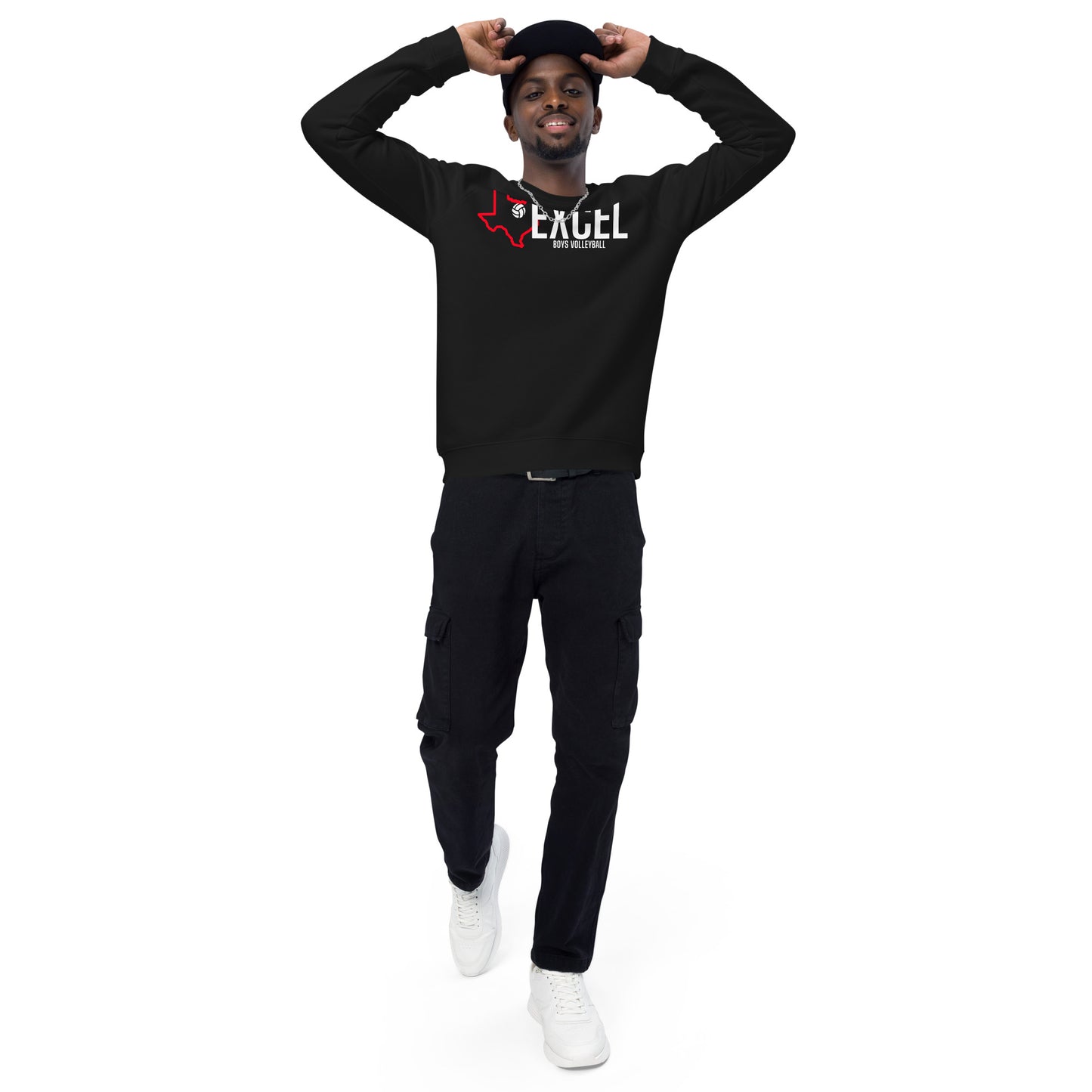 Excel - Boys Volleyball - Unisex organic raglan sweatshirt