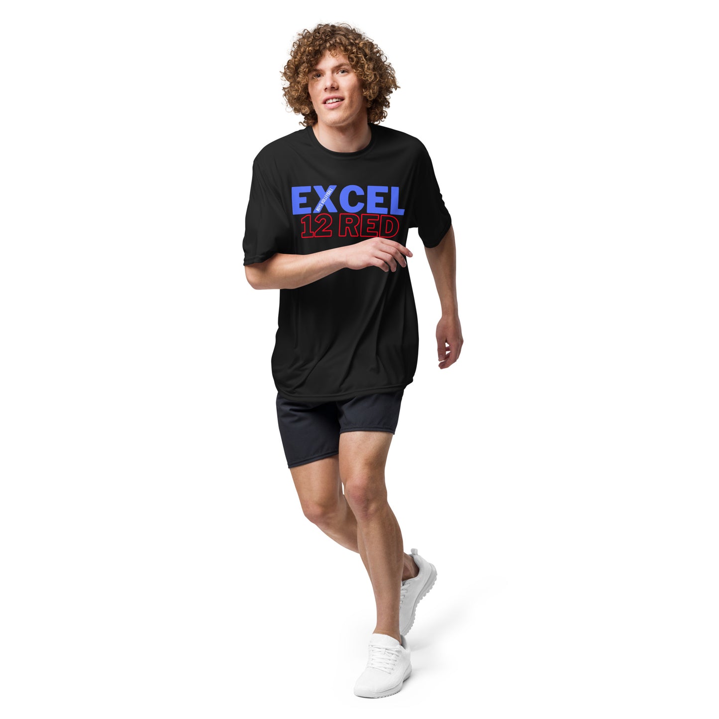 Excel - Boys Volleyball - 12 Red - Unisex performance crew neck t-shirt