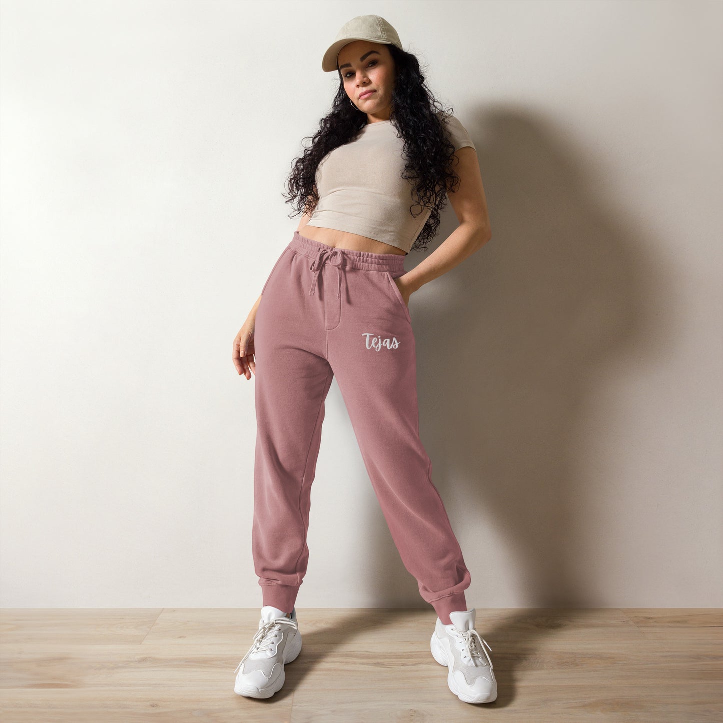 Tejas - Embroidered - Unisex pigment-dyed sweatpants