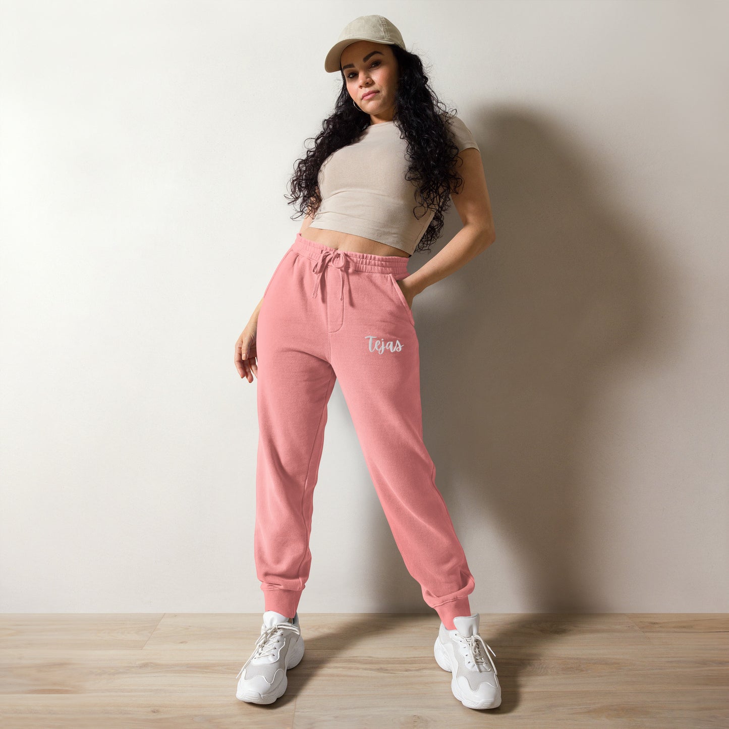 Tejas - Embroidered - Unisex pigment-dyed sweatpants