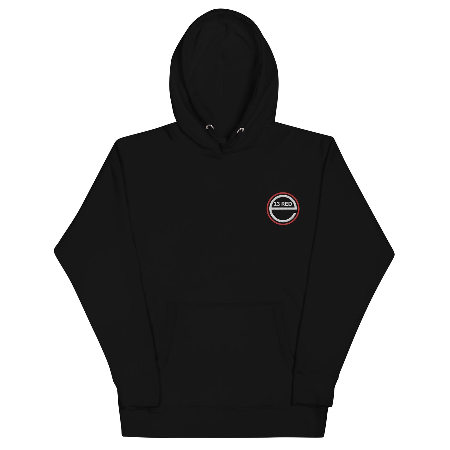 13 Red - Embroidered - Unisex Hoodie