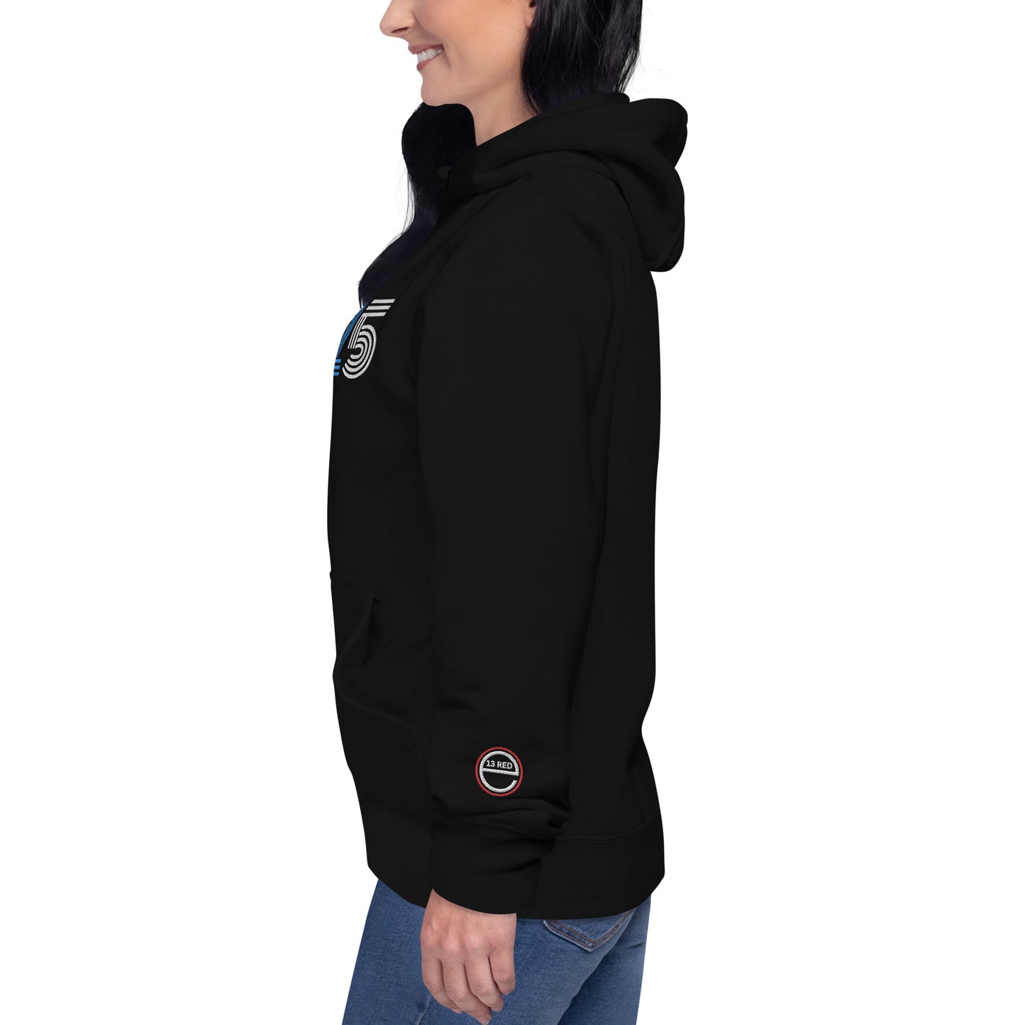 Excel - 13 Red (on sleeve - Embroidered Unisex Hoodie