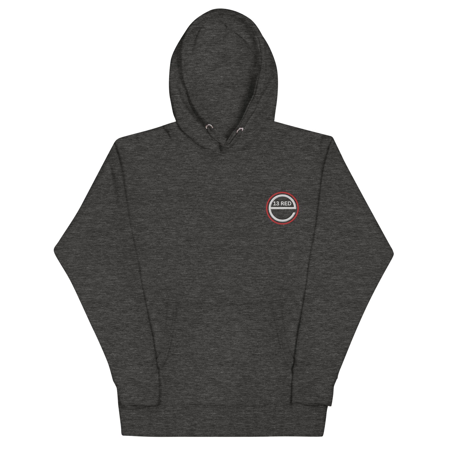13 Red - Embroidered - Unisex Hoodie