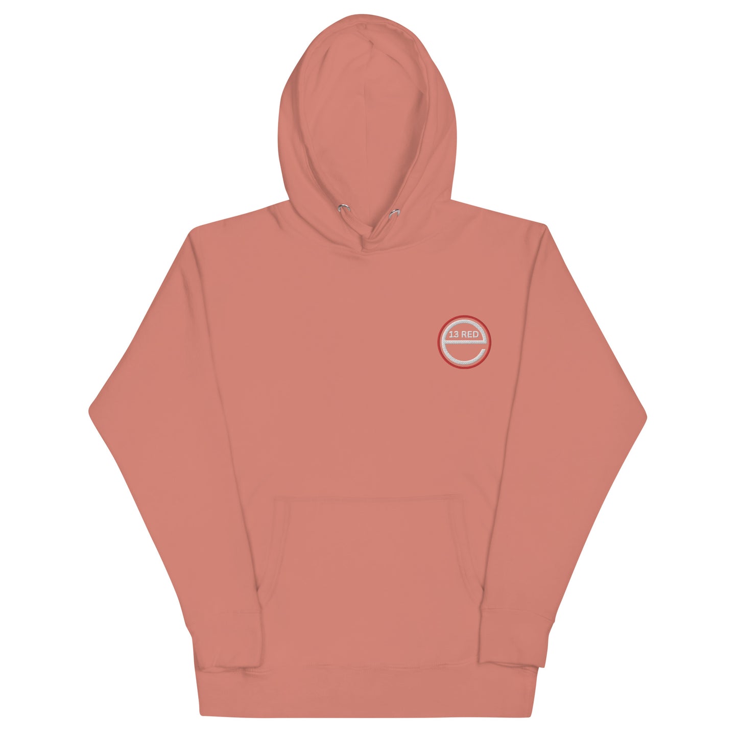 13 Red - Embroidered - Unisex Hoodie