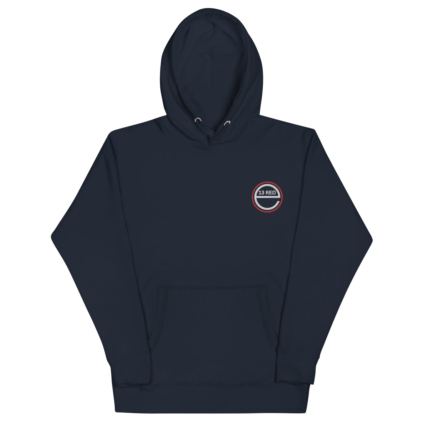 13 Red - Embroidered - Unisex Hoodie