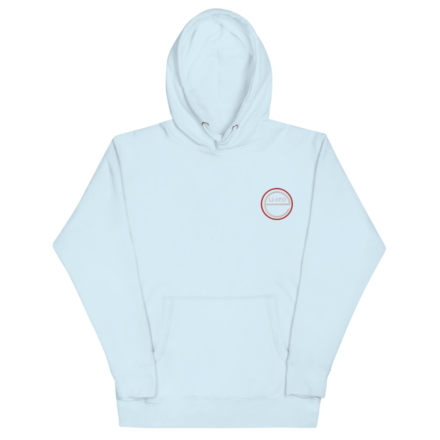 13 Red - Embroidered - Unisex Hoodie