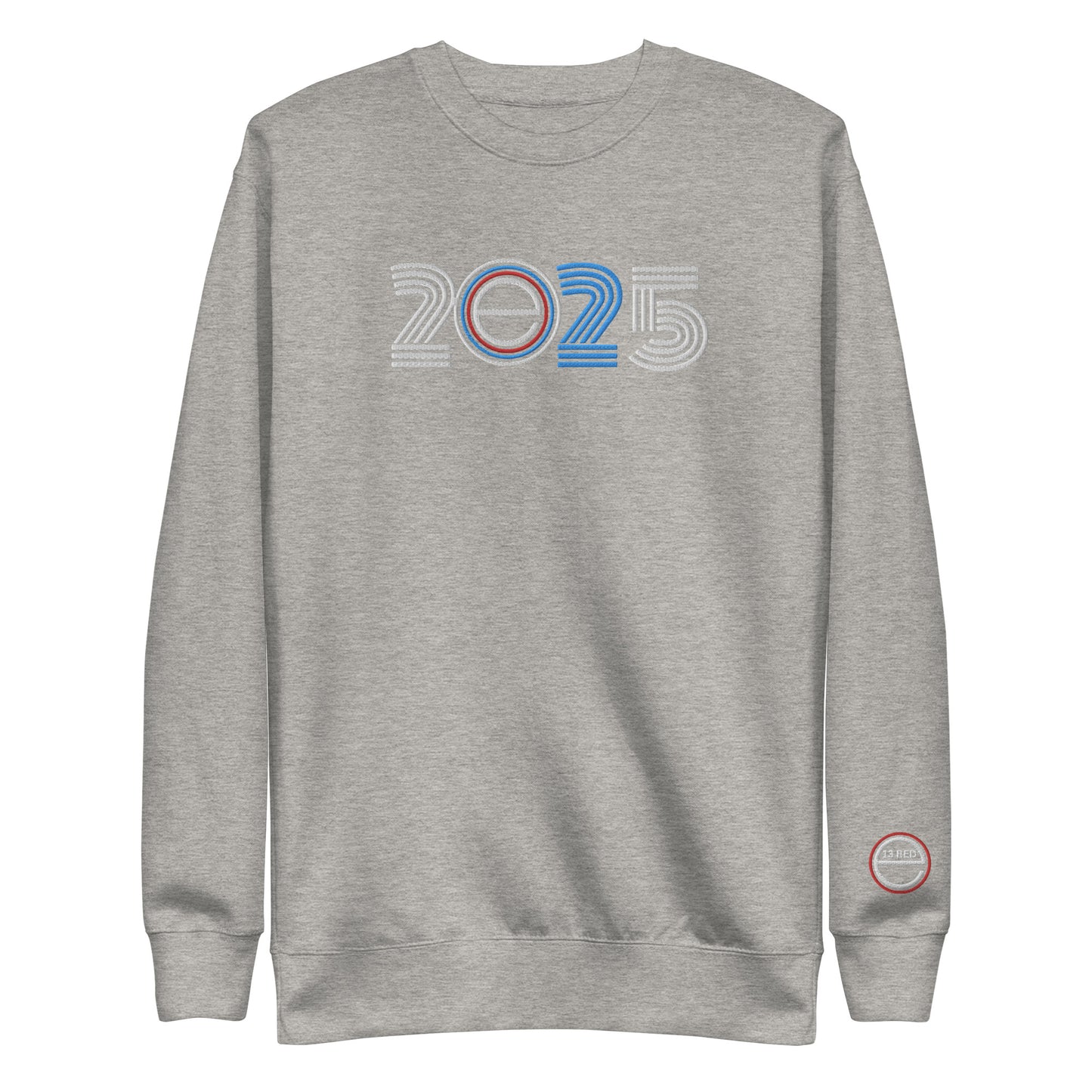 Excel 2025 - 13 RED (on sleeve) - Embroidered - Unisex Premium Sweatshirt