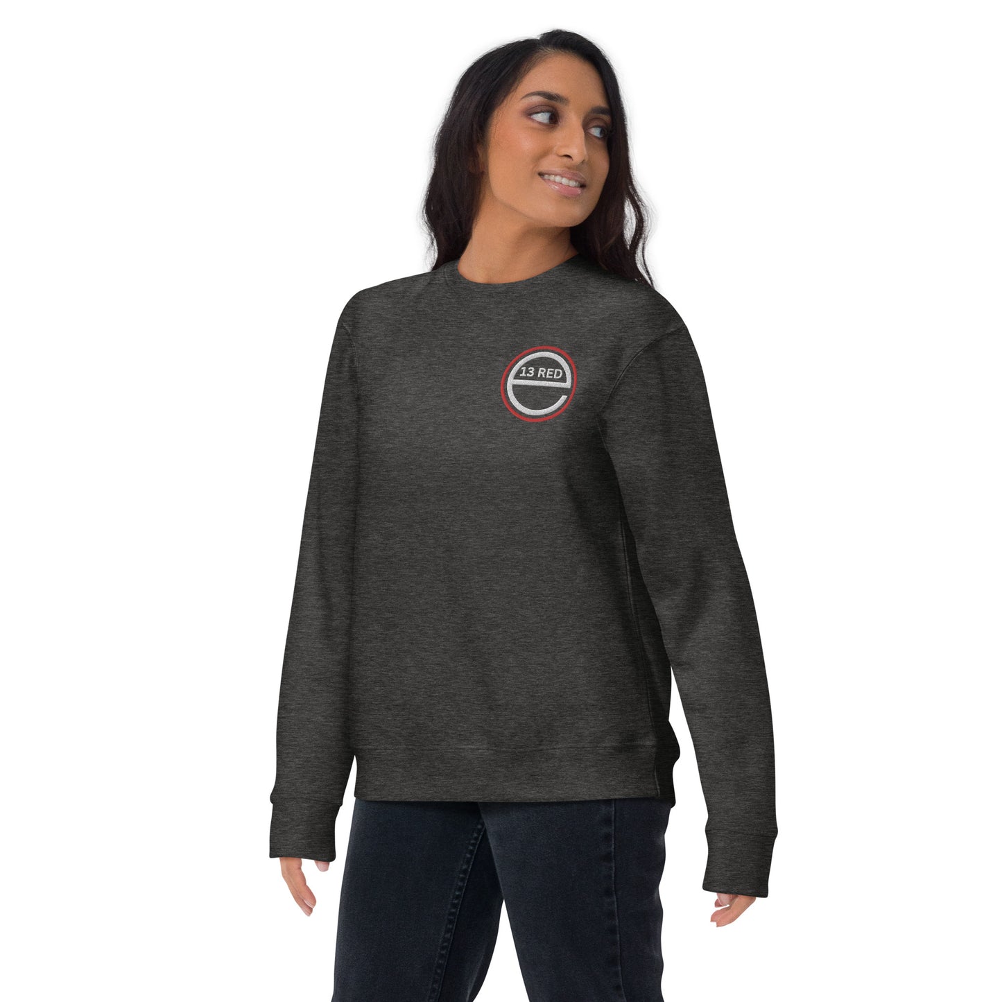 Excel 13 Red - Embroidered - Unisex Premium Sweatshirt