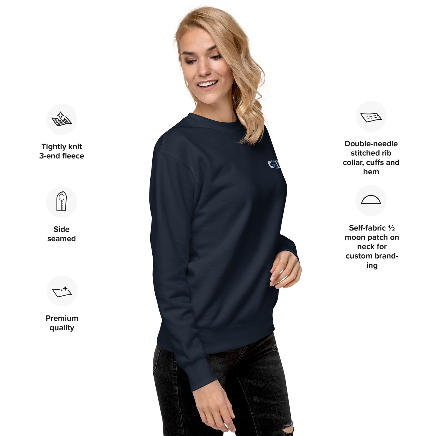 Colts volleyball - Embroidered - Unisex Premium Sweatshirt