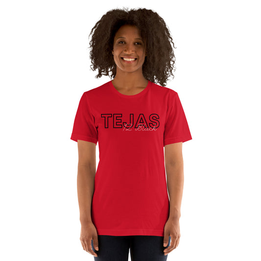 Tejas 12 Black (Abbey) - Players Names - Unisex t-shirt