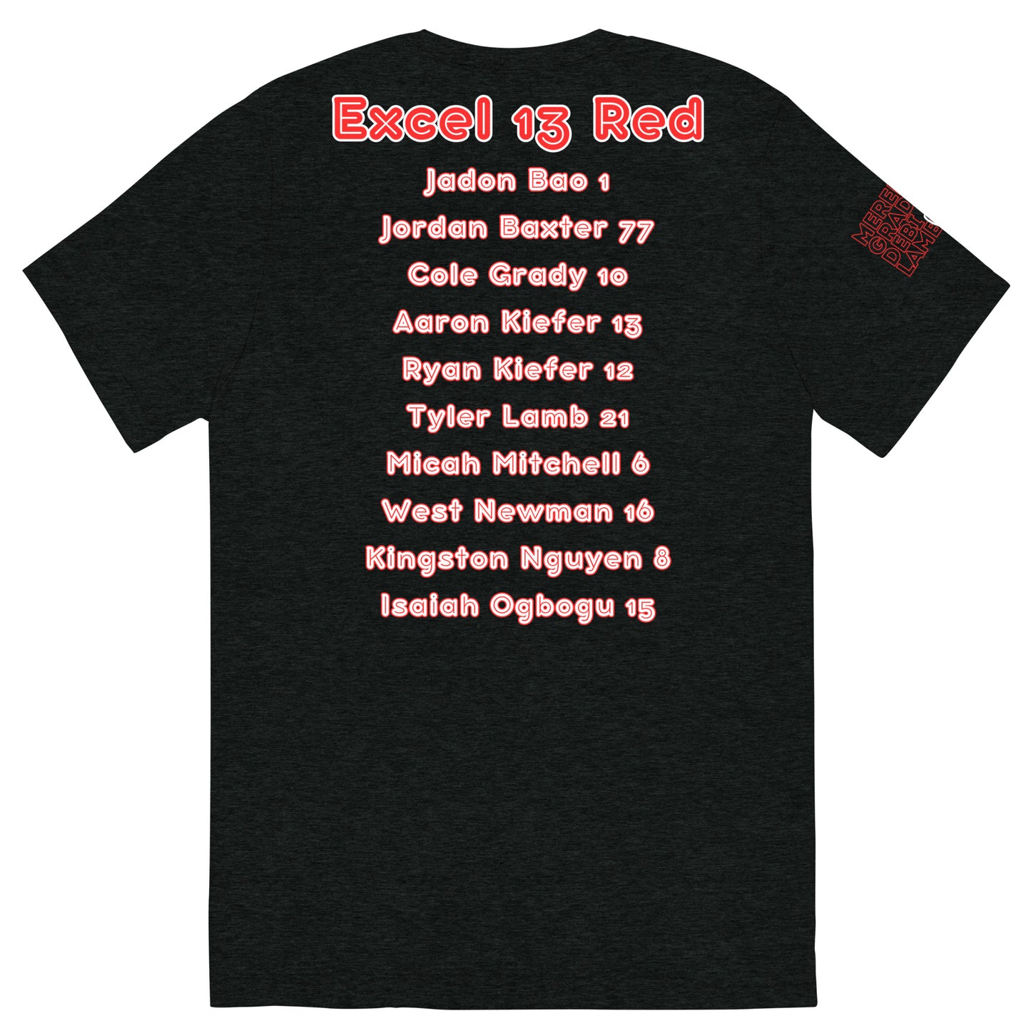 Offical - 13 Red BOYS - Excel Team Shirt - Short sleeve t-shirt