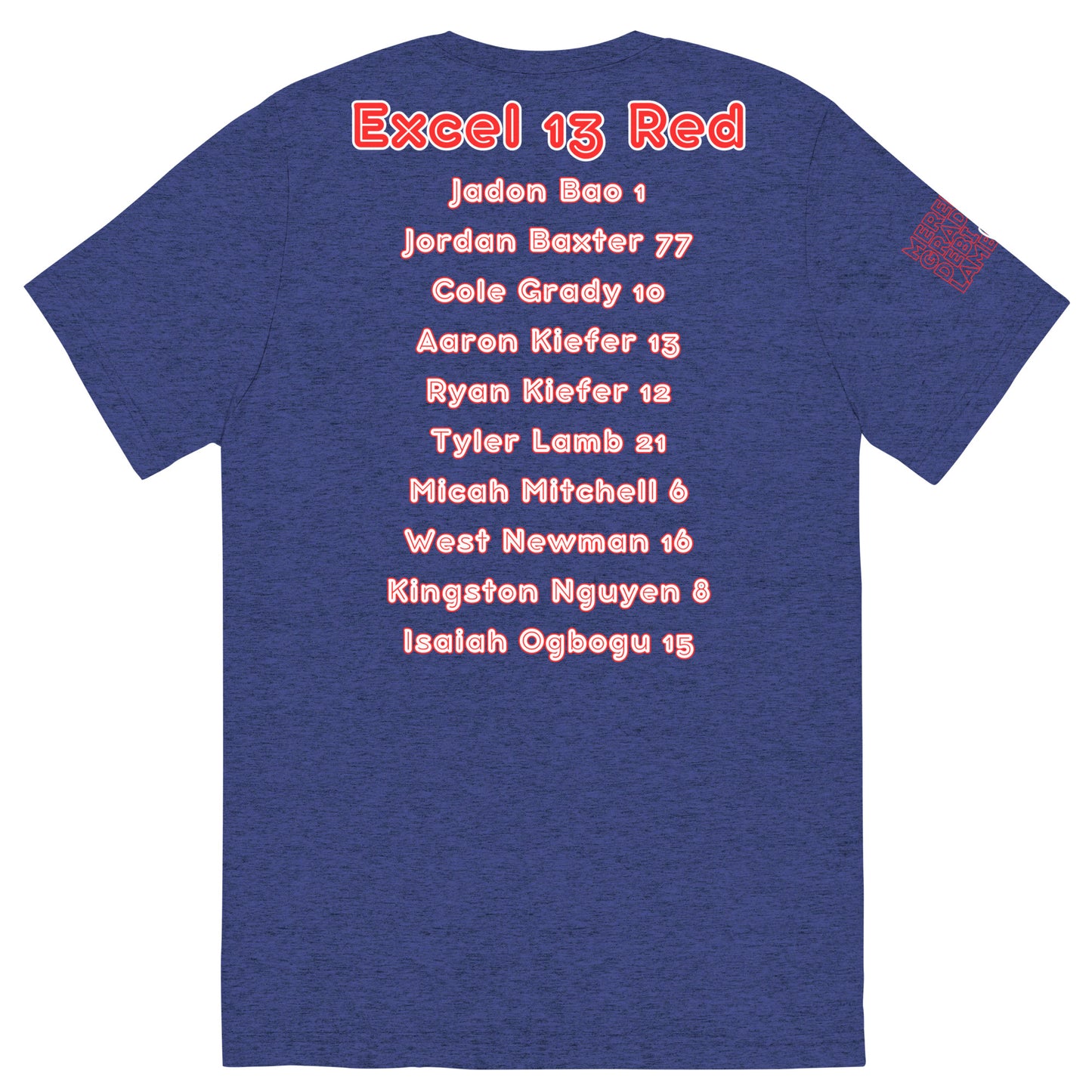 Offical - 13 Red BOYS - Excel Team Shirt - Short sleeve t-shirt