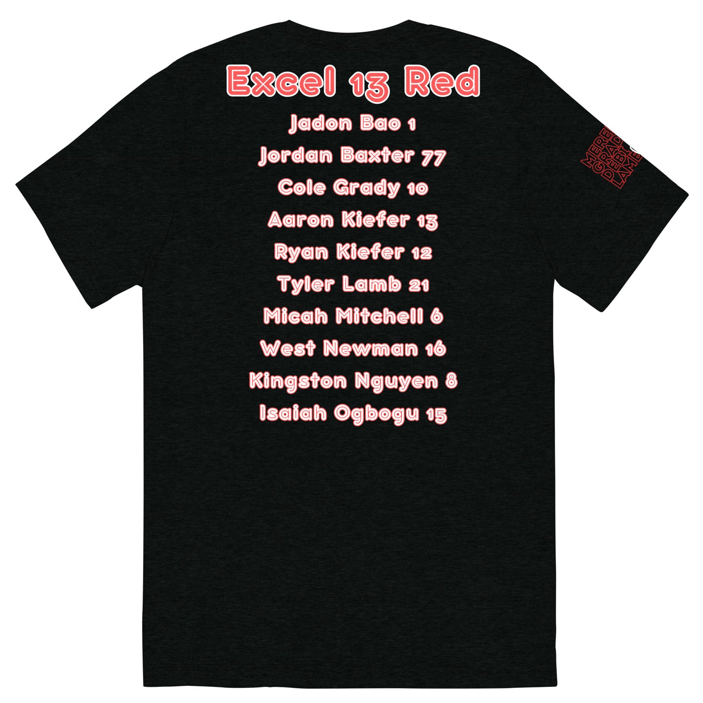Offical - 13 Red BOYS - Excel Team Shirt - Short sleeve t-shirt