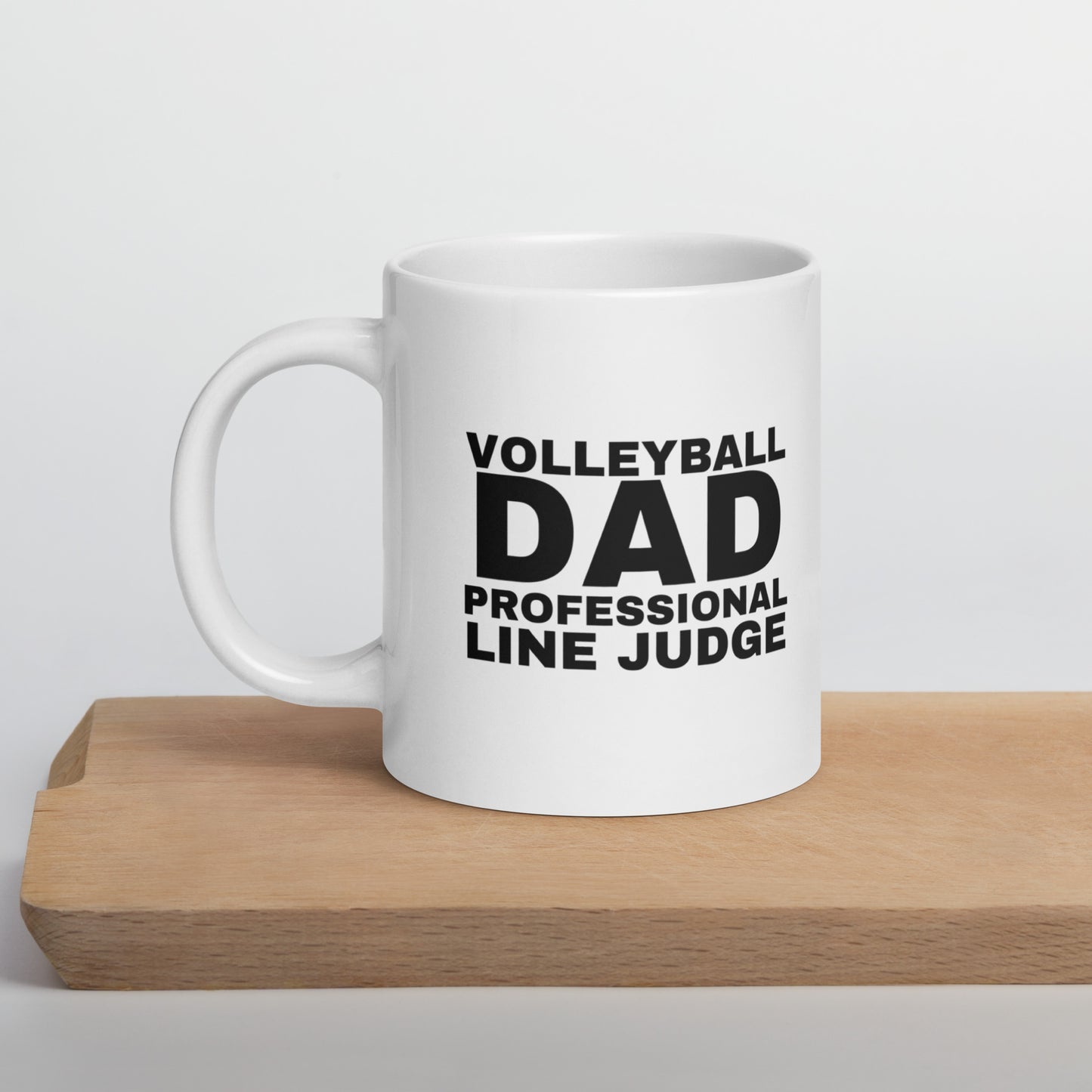 Volleyball Dad - White glossy mug