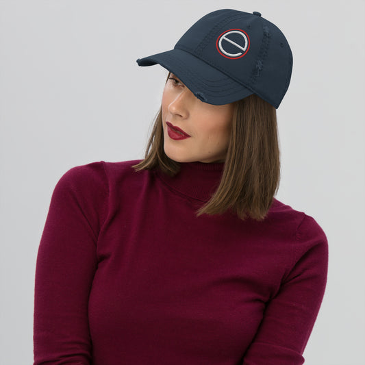 Coach - PUFF Embroidered (off center e)- Distressed Hat